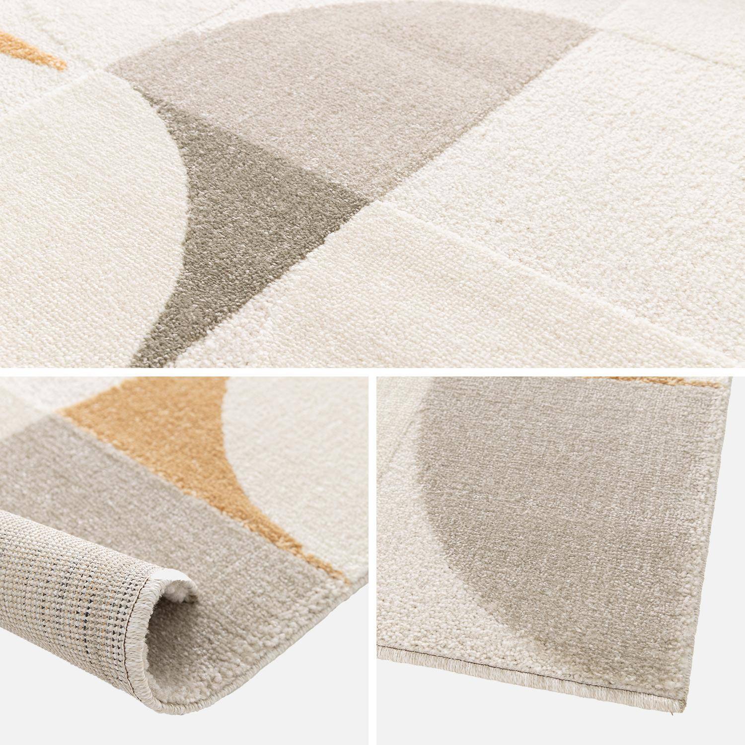 Cream retro rug, Jon, 230x160x0.9 cm Photo4