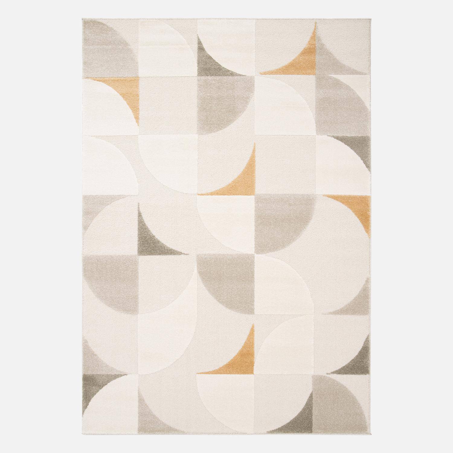 Cream retro rug, Jon, 230x160x0.9 cm Photo3