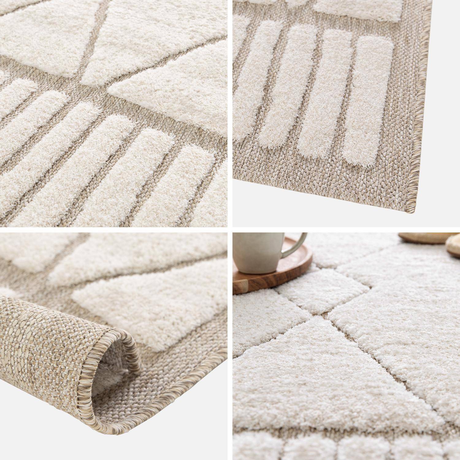 Tappeto interno con motivo etnico berbero, beige e crema, Judy, 230x160x1.1 cm Photo2