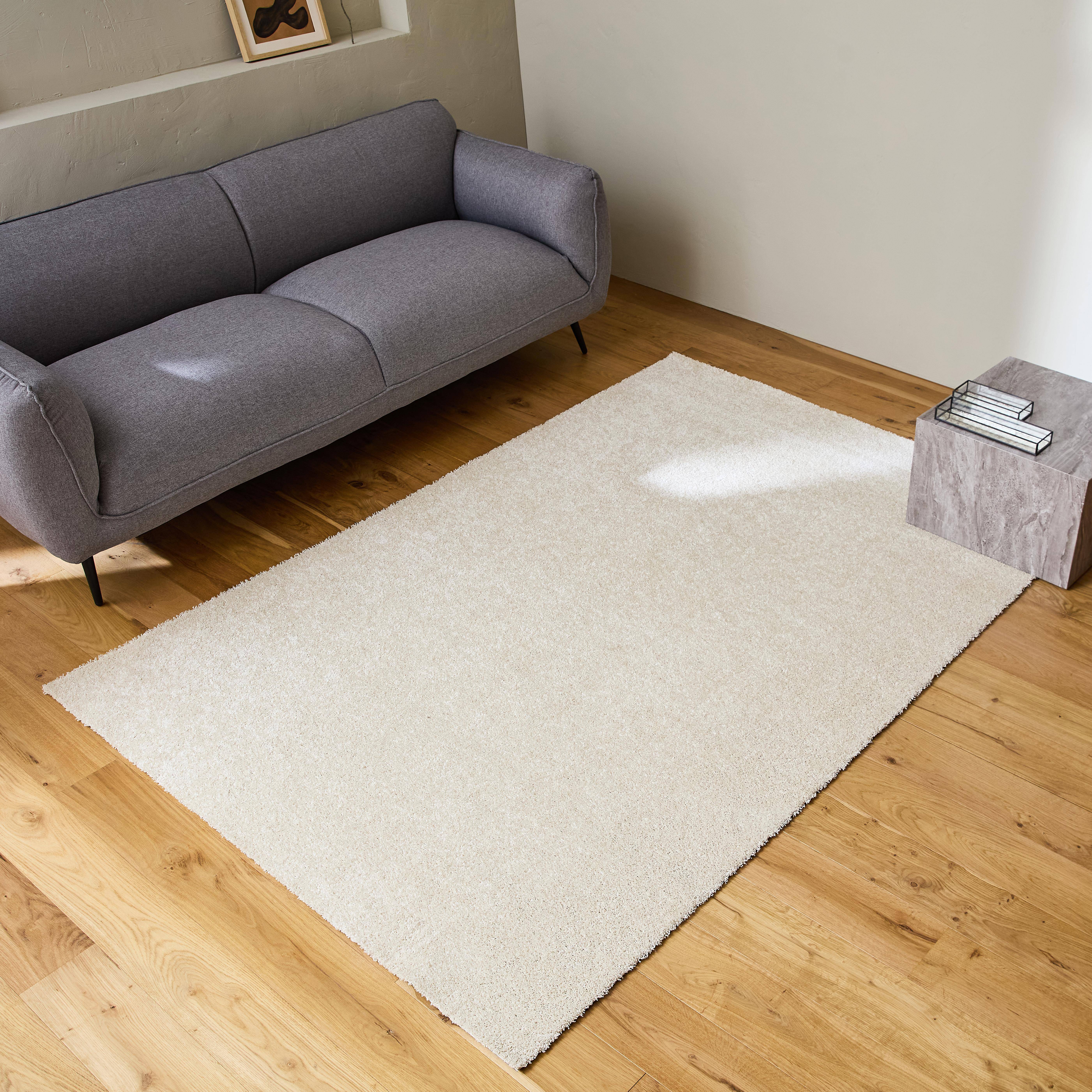Cream boucle washable interior rug, Lawrence boucle, 170x120x1.2 cm,sweeek,Photo2