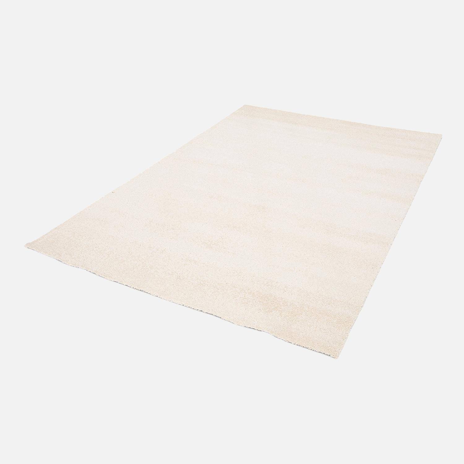 Indoor Teppich Samt cremefarben, 160 x 230 cm Kurzflor Bouclé-Optik - Lawrence,sweeek,Photo6