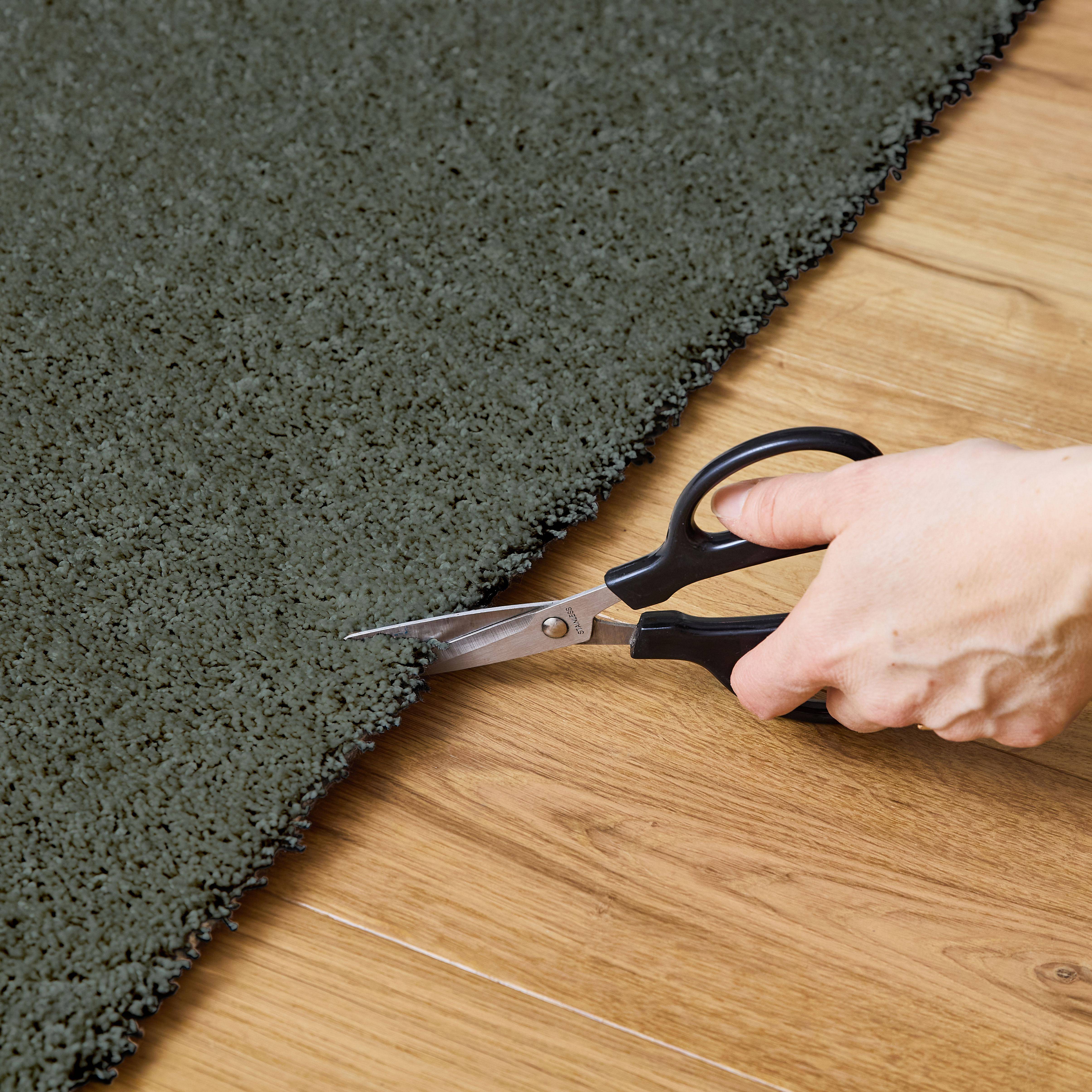 Dark green curly velour interior carpet, 200 x 290cm short pile with loop pile effect Photo2