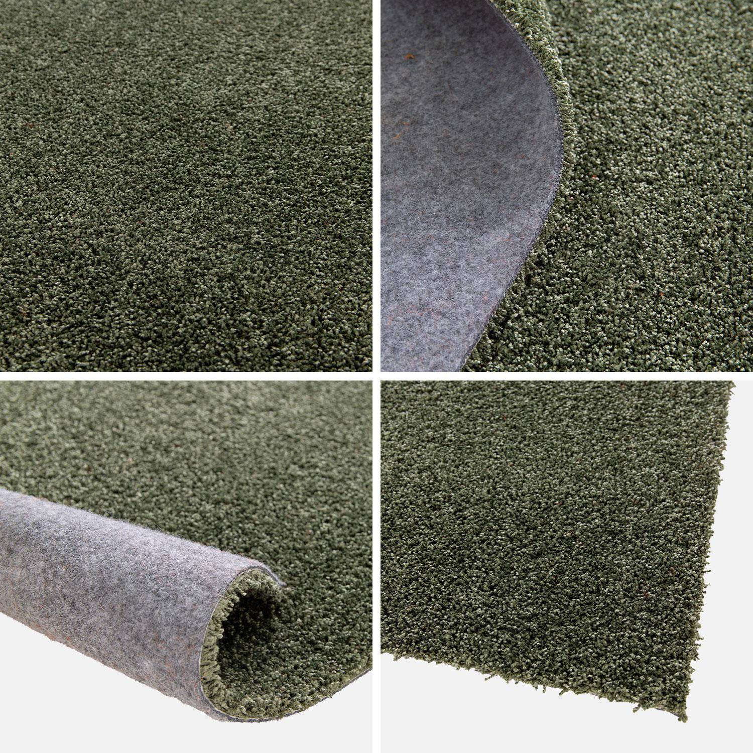 Dark green curly velour interior carpet, 200 x 290cm short pile with loop pile effect Photo6