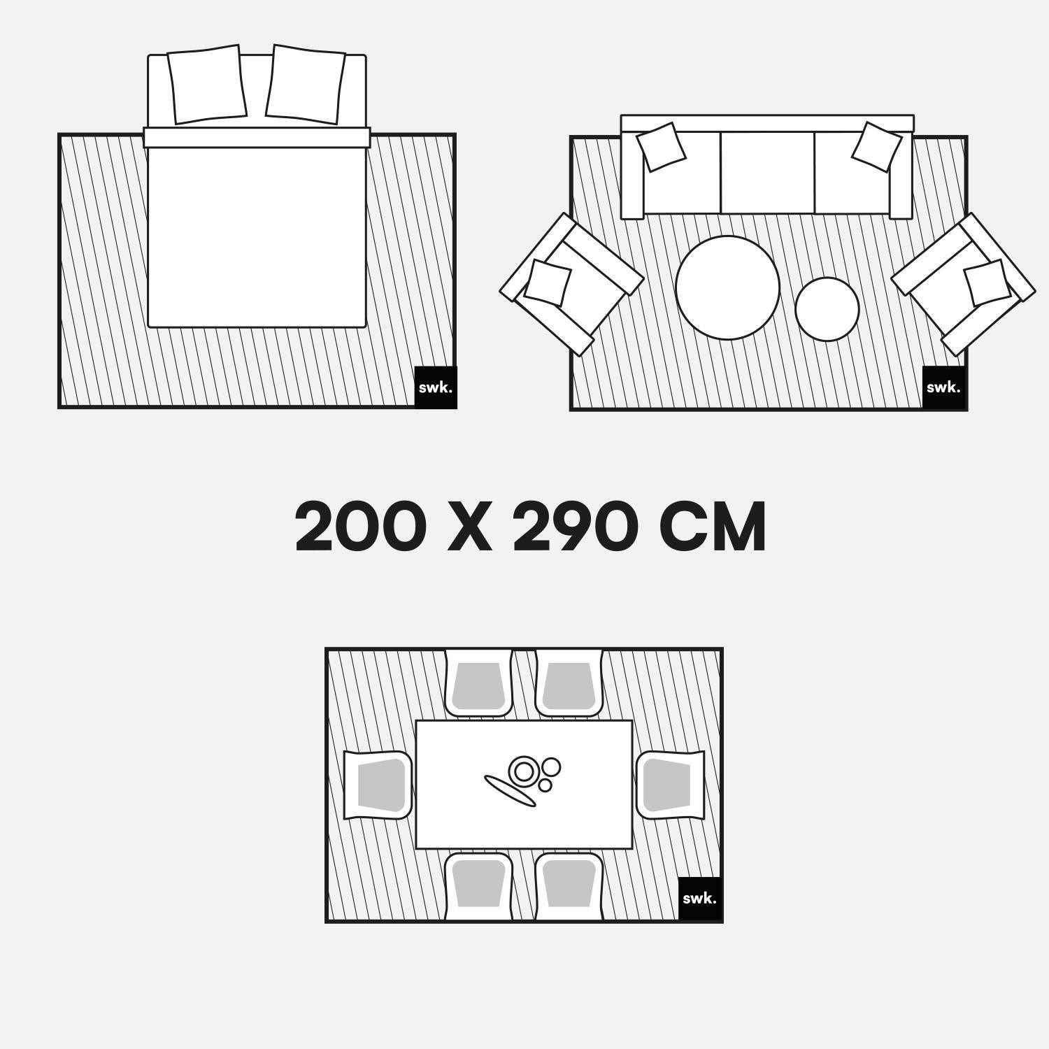Indoor Teppich Shaggy Langflor 200x290 cm Schachbrettmuster senfgelb und cremefarben - Taylor Photo6