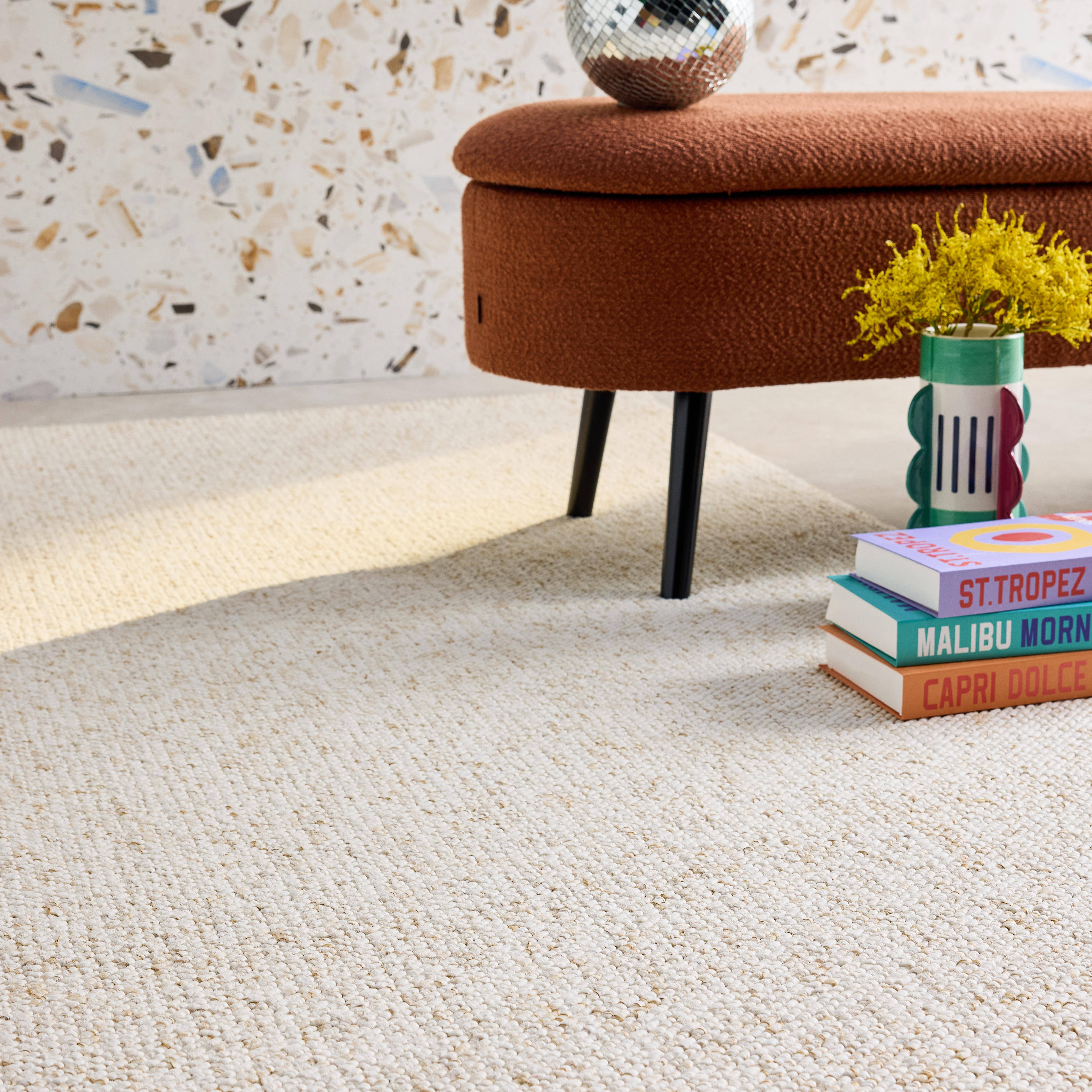 Tapis intérieur bouclette crème effet chiné 120x170cm Photo2