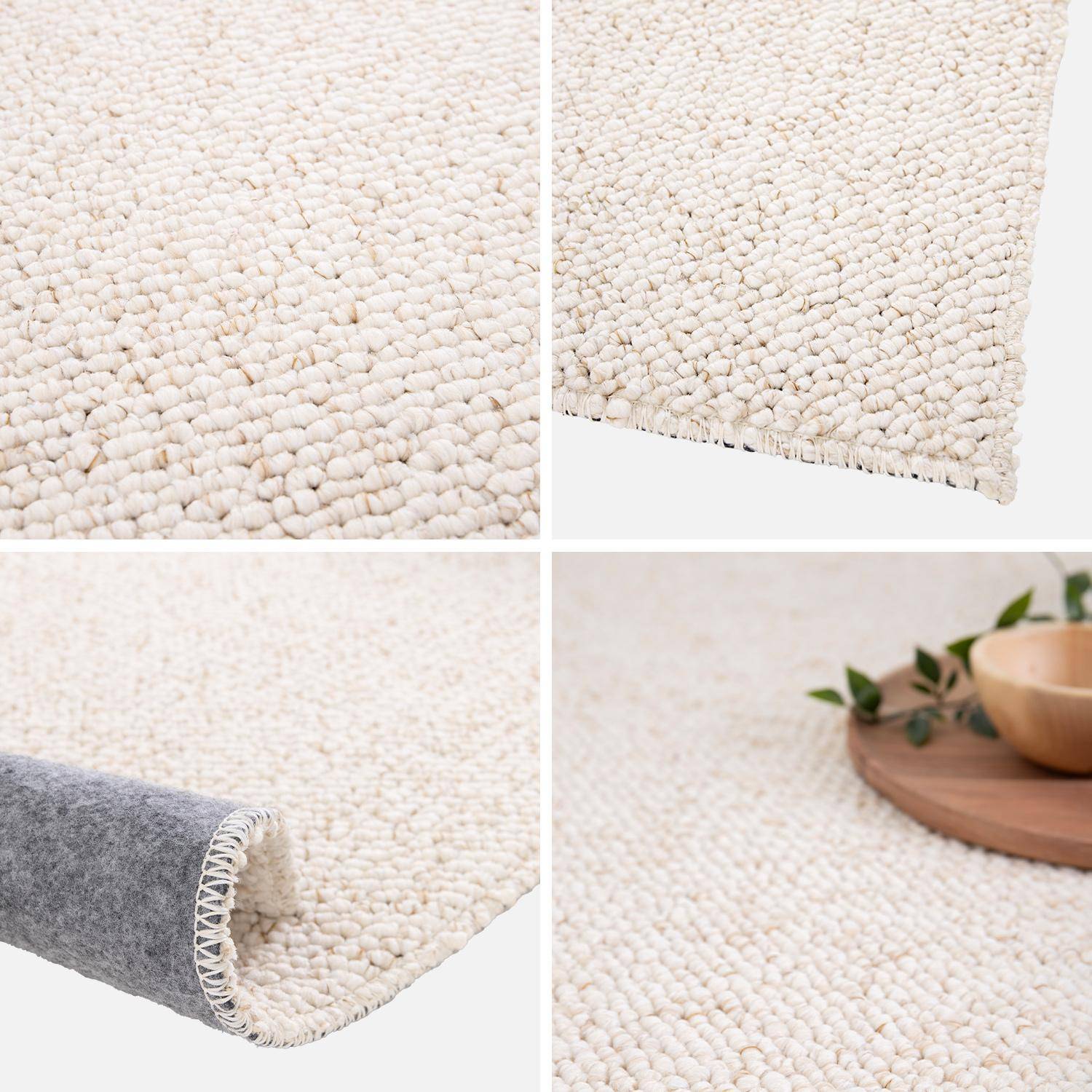 Tapis intérieur bouclette crème effet chiné 120x170cm,sweeek,Photo4