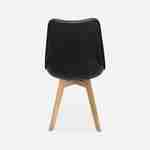 Set of 4 Scandinavian chairs, beechwood legs, 1-seater chair, black Photo3