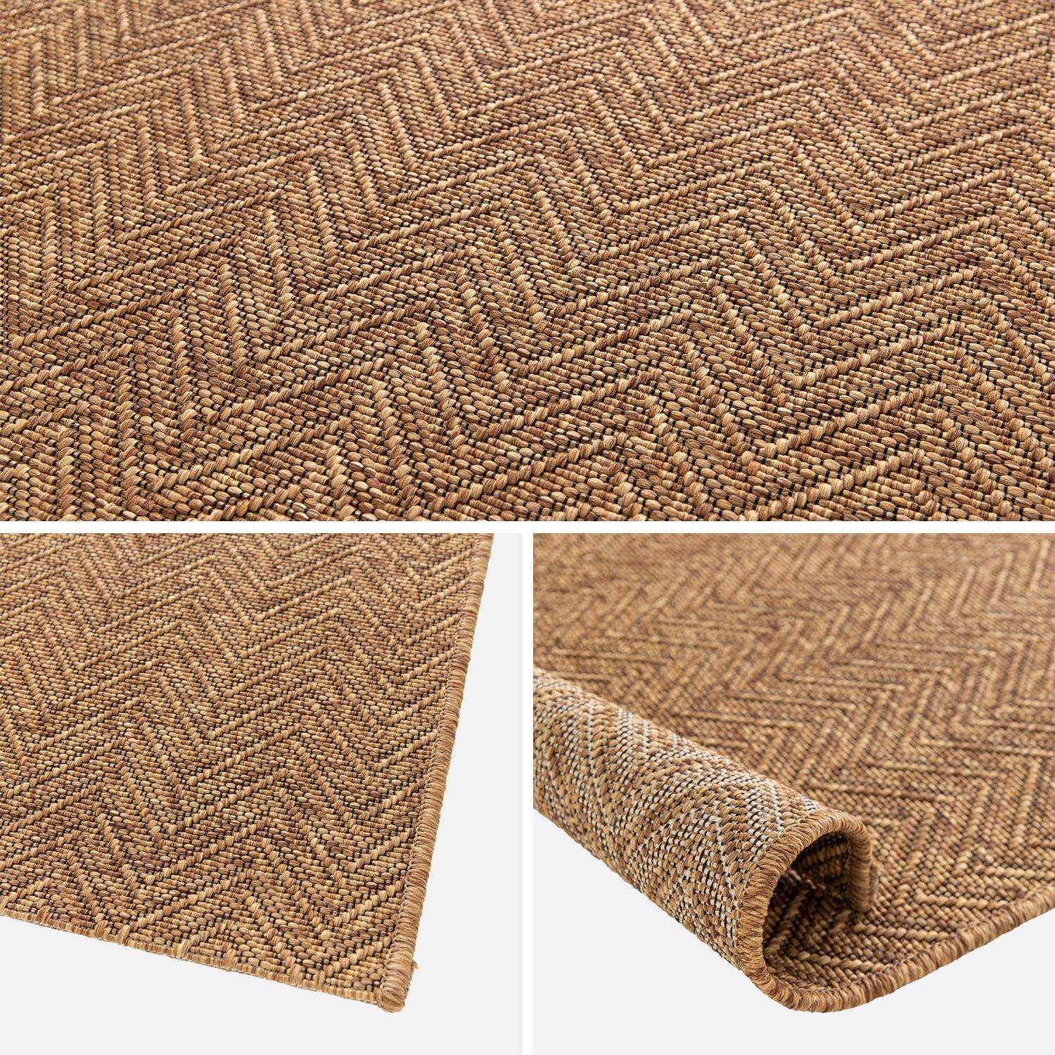 Jute-effect indoor/outdoor carpet in caramel, Oliver, 120 x 170 cm,sweeek,Photo5