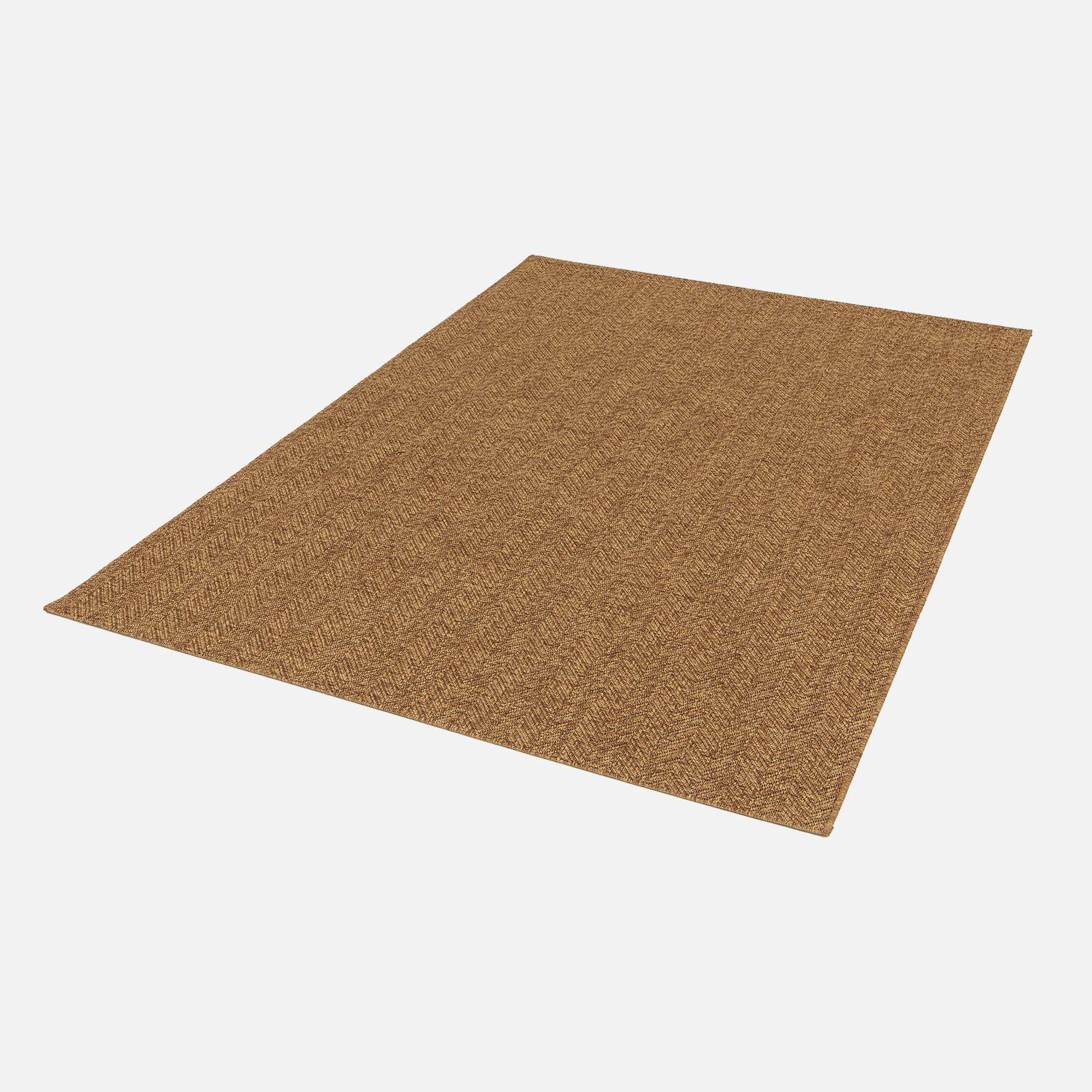 Tapis intérieur/extérieur effet jute coloris caramel, 120 x 170cm stabilisé aux UV ,sweeek,Photo5