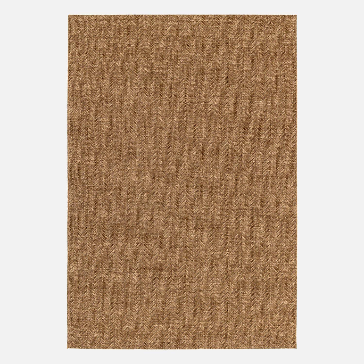 Jute-effect indoor/outdoor carpet in caramel, Oliver, 120 x 170 cm,sweeek,Photo3