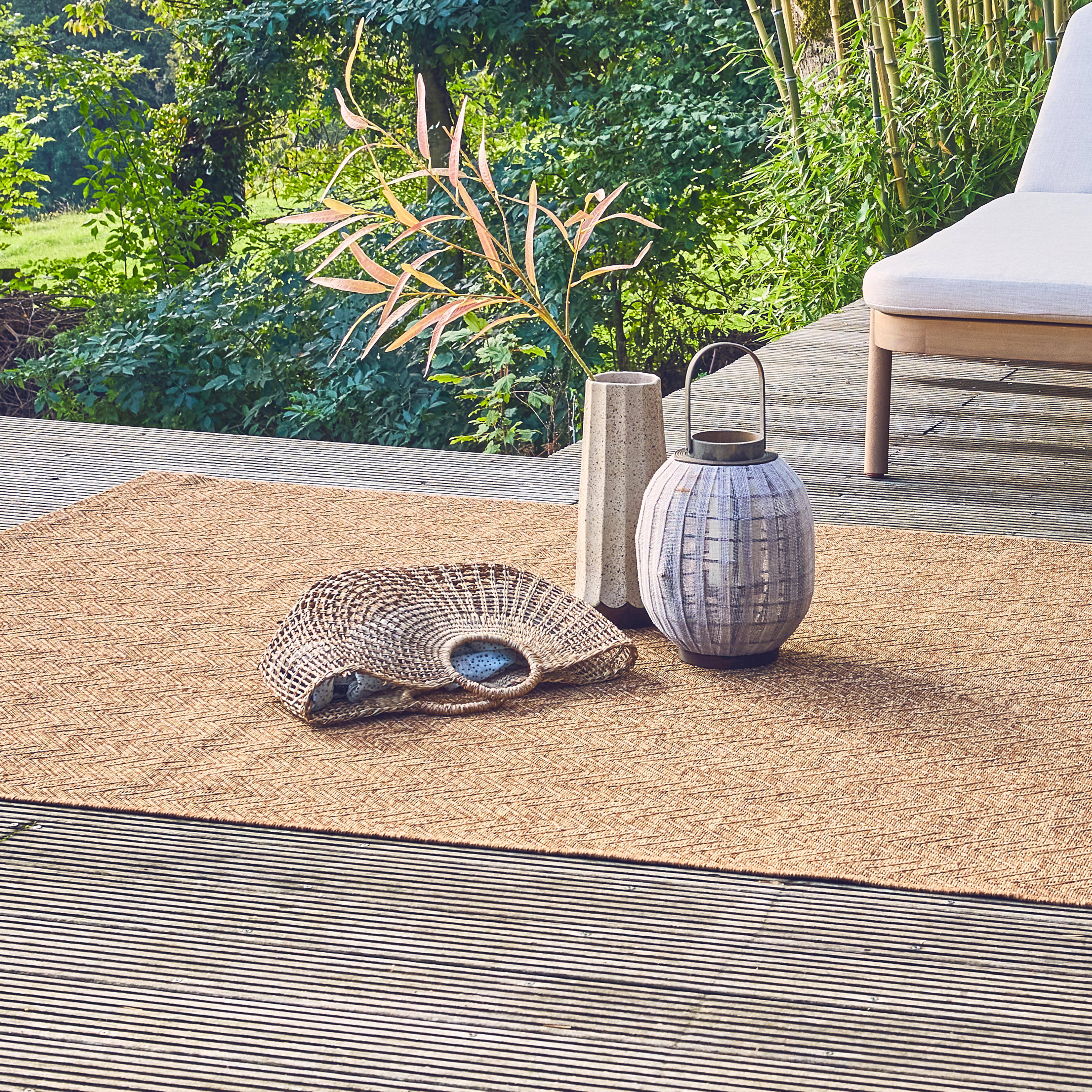 Natural jute-effect indoor/outdoor rug, Oliver, 170x120x1 cm Photo1
