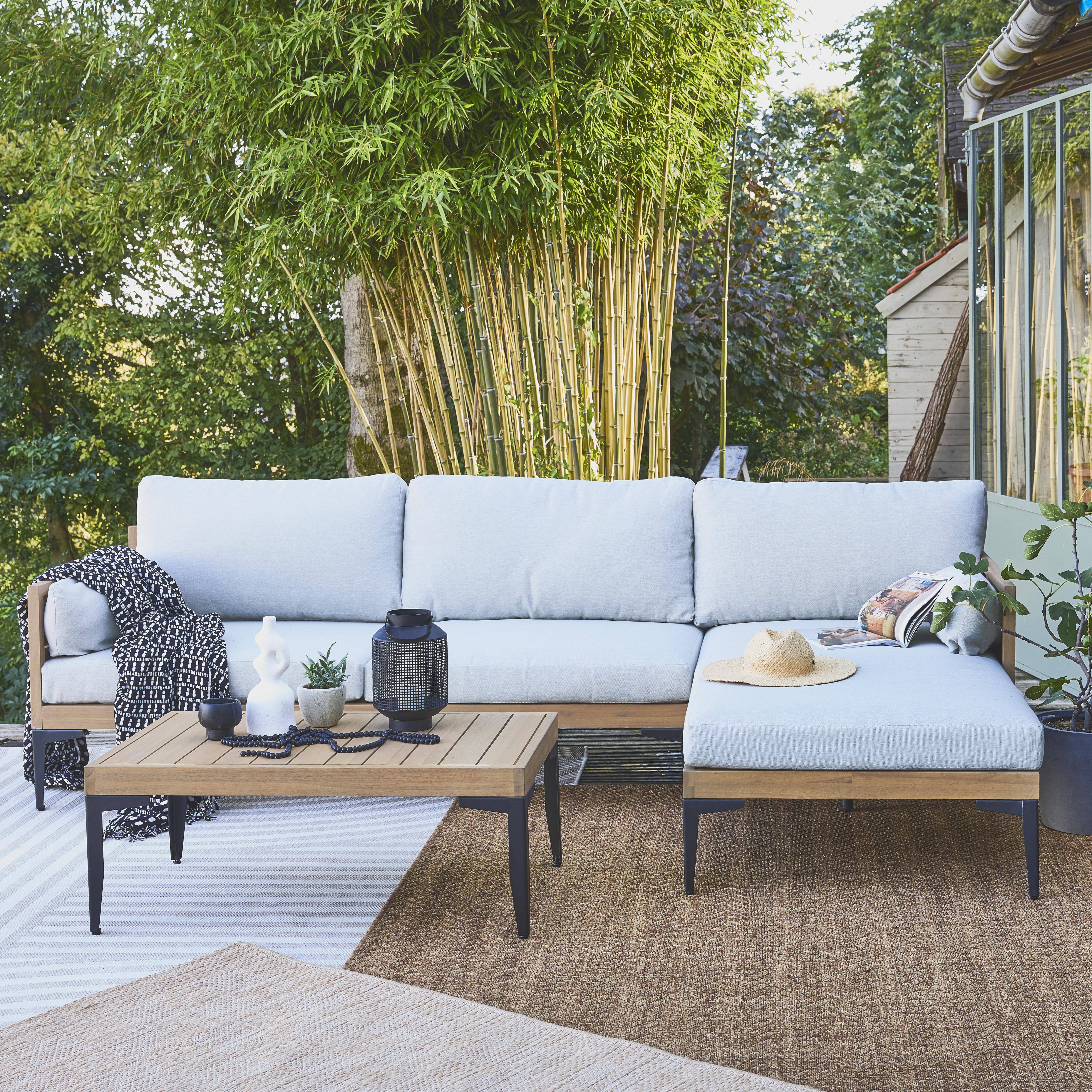 Alfombra interior/exterior efecto yute color caramelo, Oliver, 340x240x1 cm Photo1