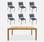 Table bois d'acacia + 6 chaises empilables gris I sweeek