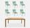 Table bois d'acacia + 6 chaises empilables vert jade I sweeek