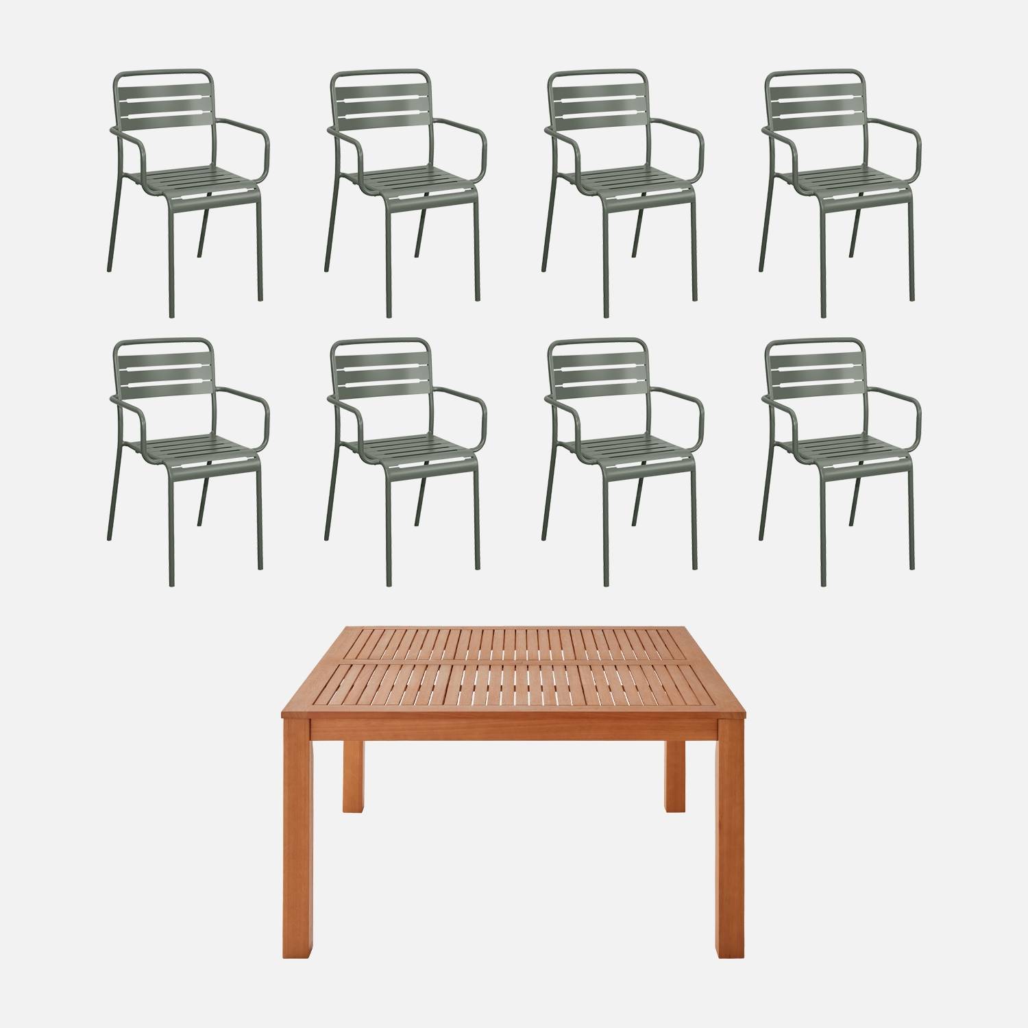 Table de jardin bois FSC+ 8 fauteuils savaneI sweeek