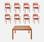 Table de jardin bois FSC+ 8 fauteuils terracotta I sweeek