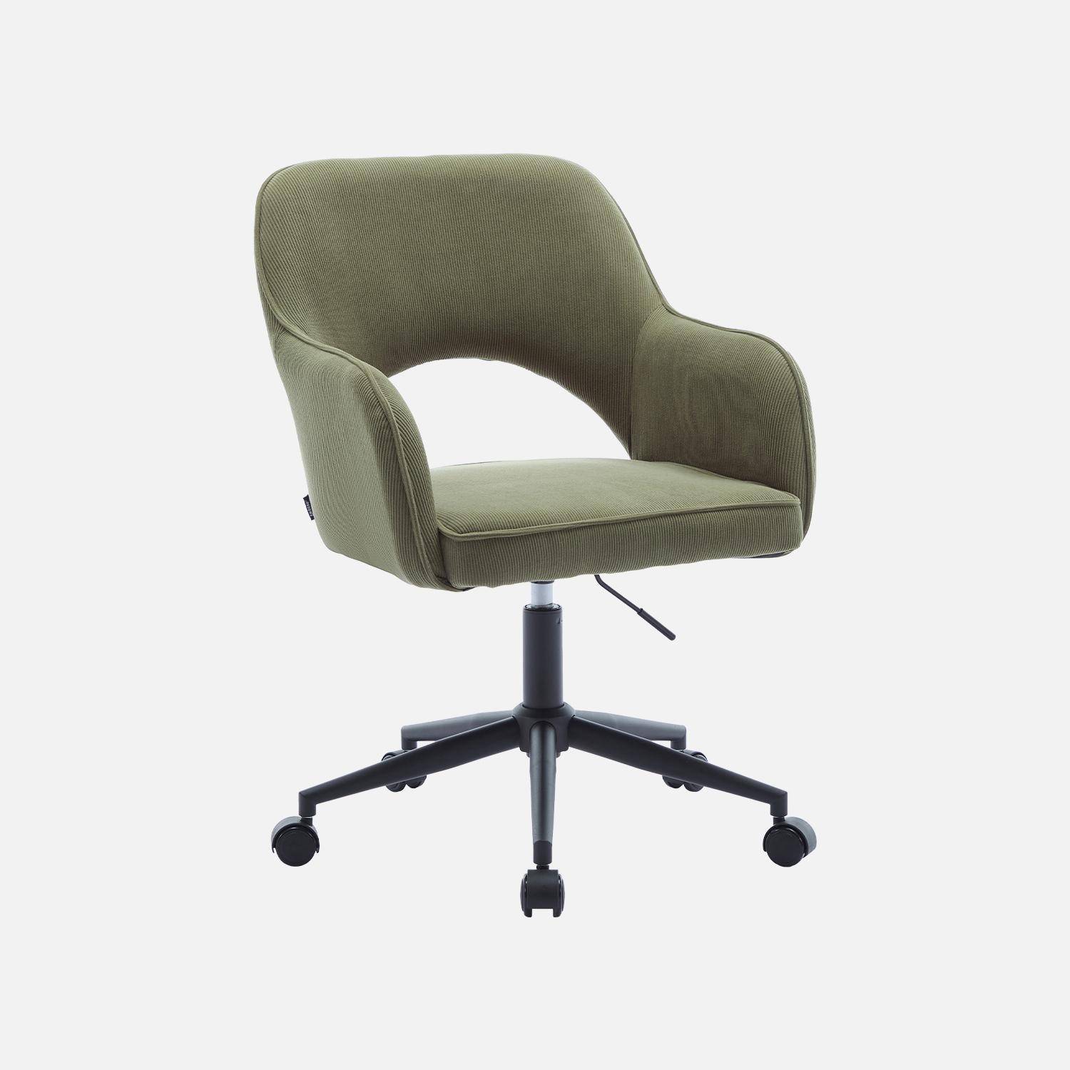 Furnihaus Draaibare Eetkamerstoel Milou met armleuning Groen | Leen Bakker