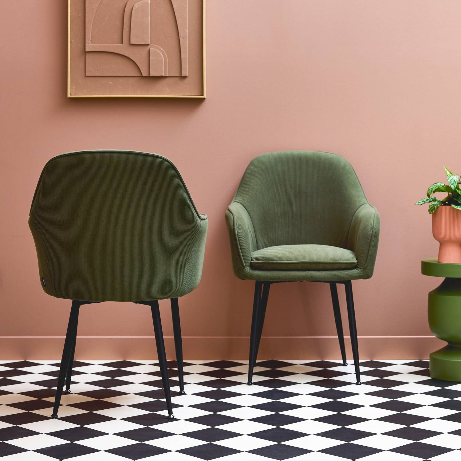 Chaises De Salle à Manger Velours Vert – Neuves, Sans Marque