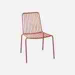 Table de jardin métal + 4 chaises terracotta empilables Photo3