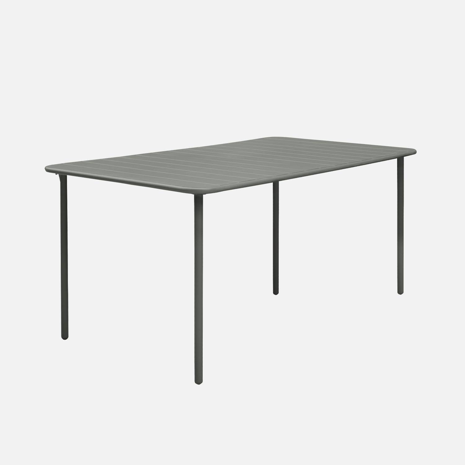 Metalen tuintafel + 2 fauteuils en 4 stoelen, savane, roestbestendig staal Photo4