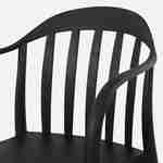Table de jardin rectangulaire 3 en 1 en résine de synthèse graphite + 8 fauteuils empilables  Photo5