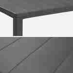Table de jardin rectangulaire 3 en 1 en résine de synthèse graphite + 8 fauteuils empilables  Photo4