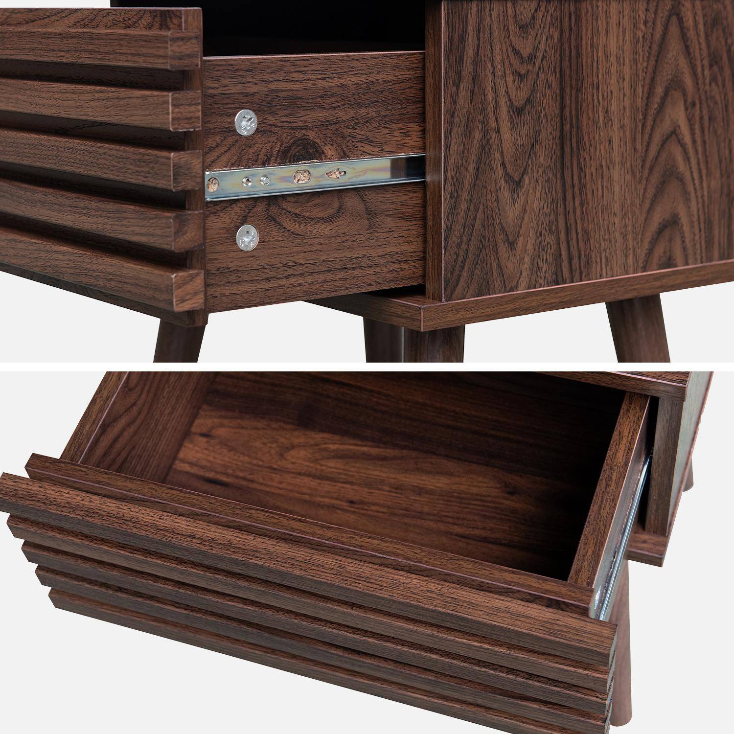 Nachtkastje Marina - 35 cm - Zwart - Mangohout van Rich Home