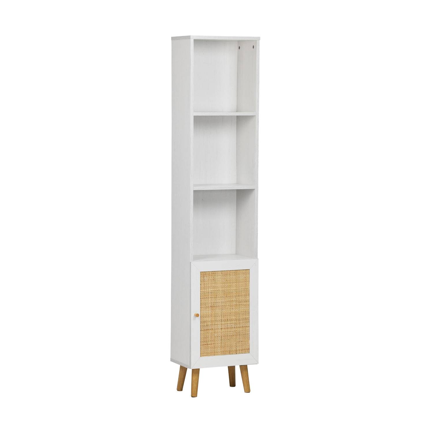 Colonne de rangement, 3 étagères + 1 porte