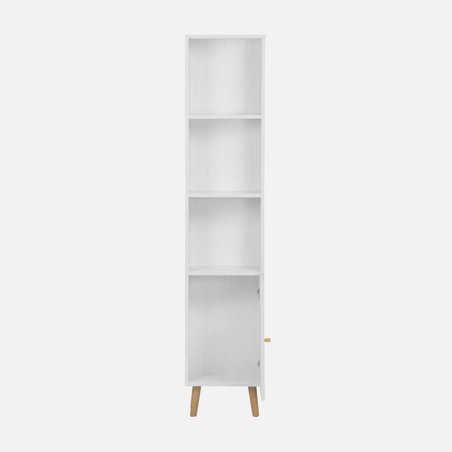 Columna de almacenamiento para cuarto de baño, Boheme, Blanco roto, 35x25x167 cm Photo3