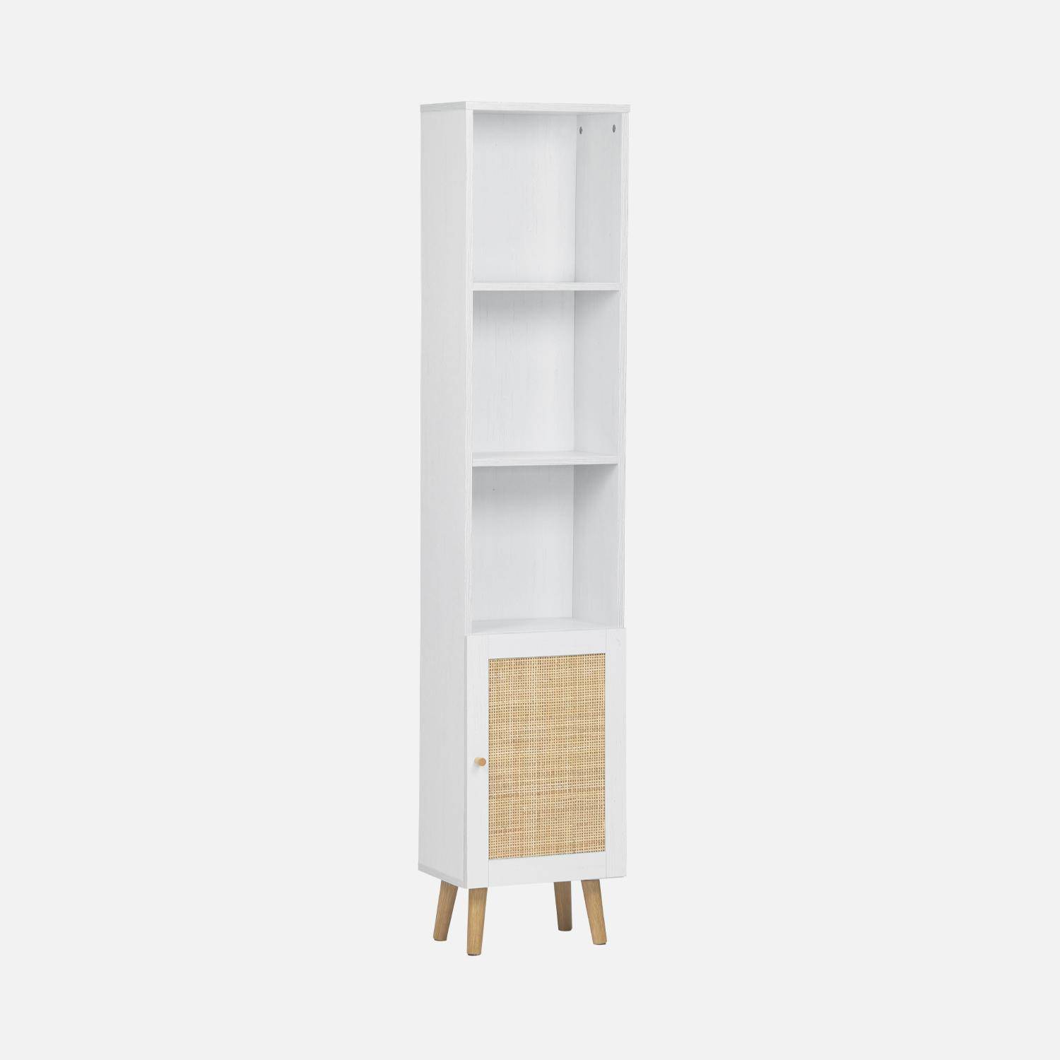 Columna de almacenamiento para cuarto de baño, Boheme, Blanco roto, 35x25x167 cm Photo1