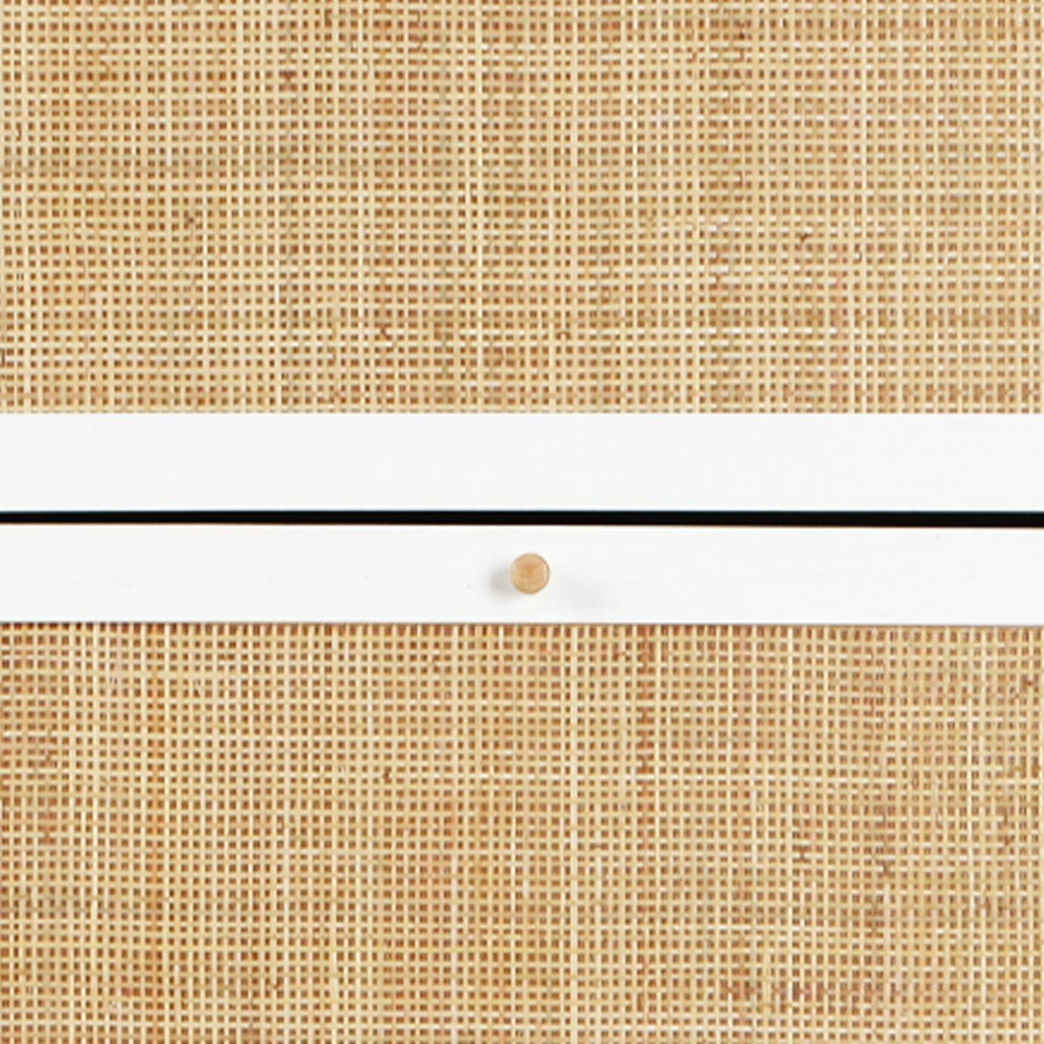 Mueble zapatero de caña, Boheme, Blanco, 75x26x131 cm Photo5