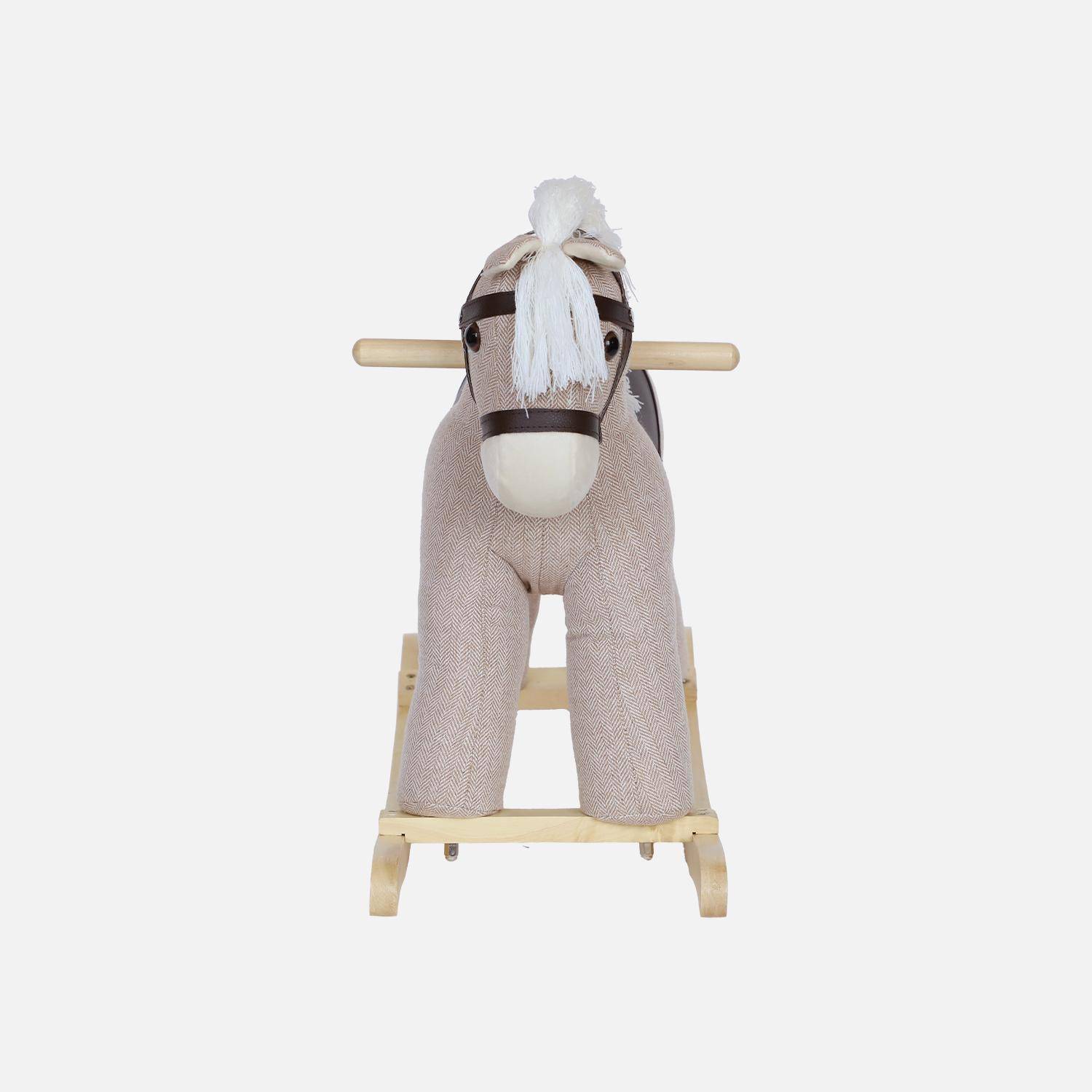 Caballo balancín para niños, Tornade, Marrón, 64x26x54 cm,sweeek,Photo4