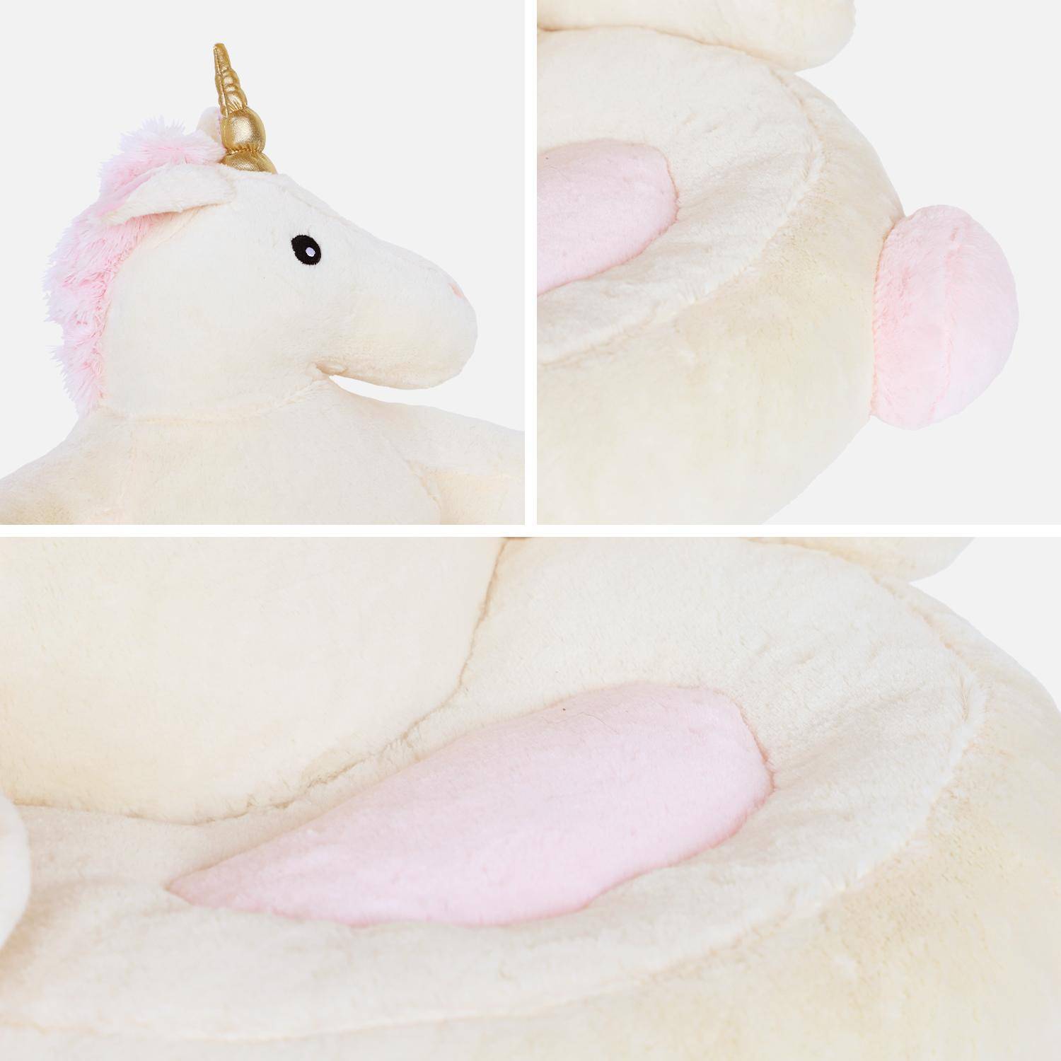 Sillón unicornio para niños, Lulu, Rose / Blanc, 52x58x48 cm Photo5