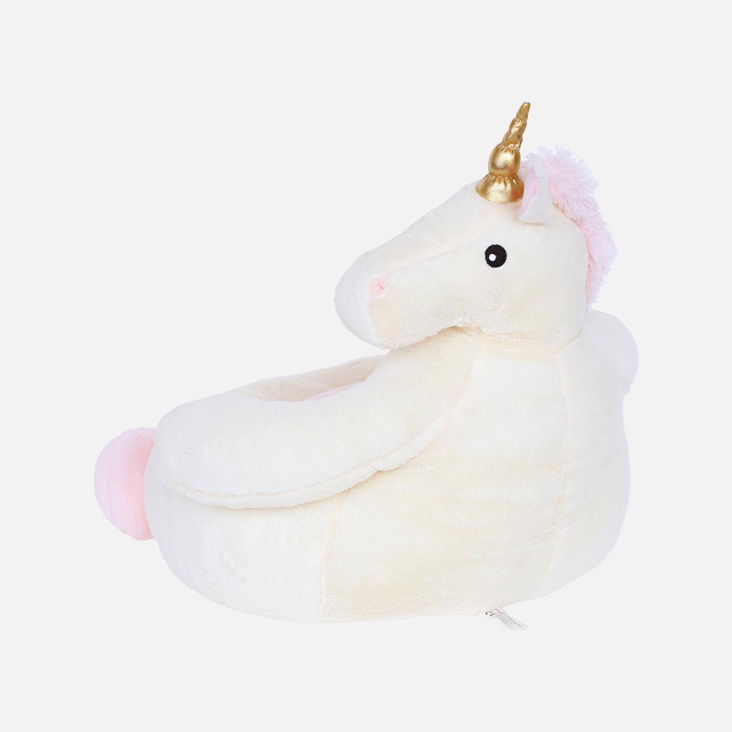 Sillón unicornio para niños, Lulu, Rose / Blanc, 52x58x48 cm Photo4