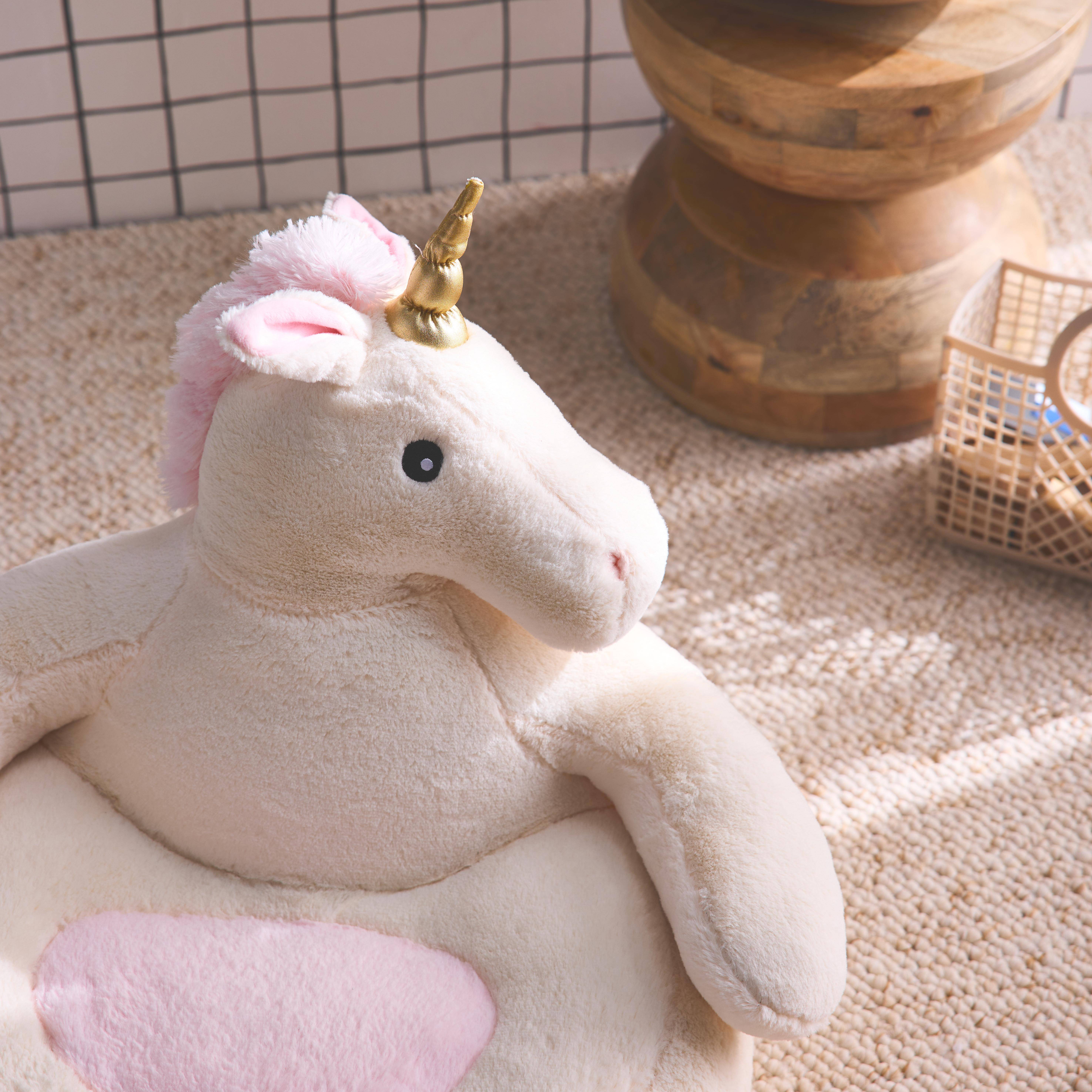 Sillón unicornio para niños, Lulu, Rose / Blanc, 52x58x48 cm Photo2