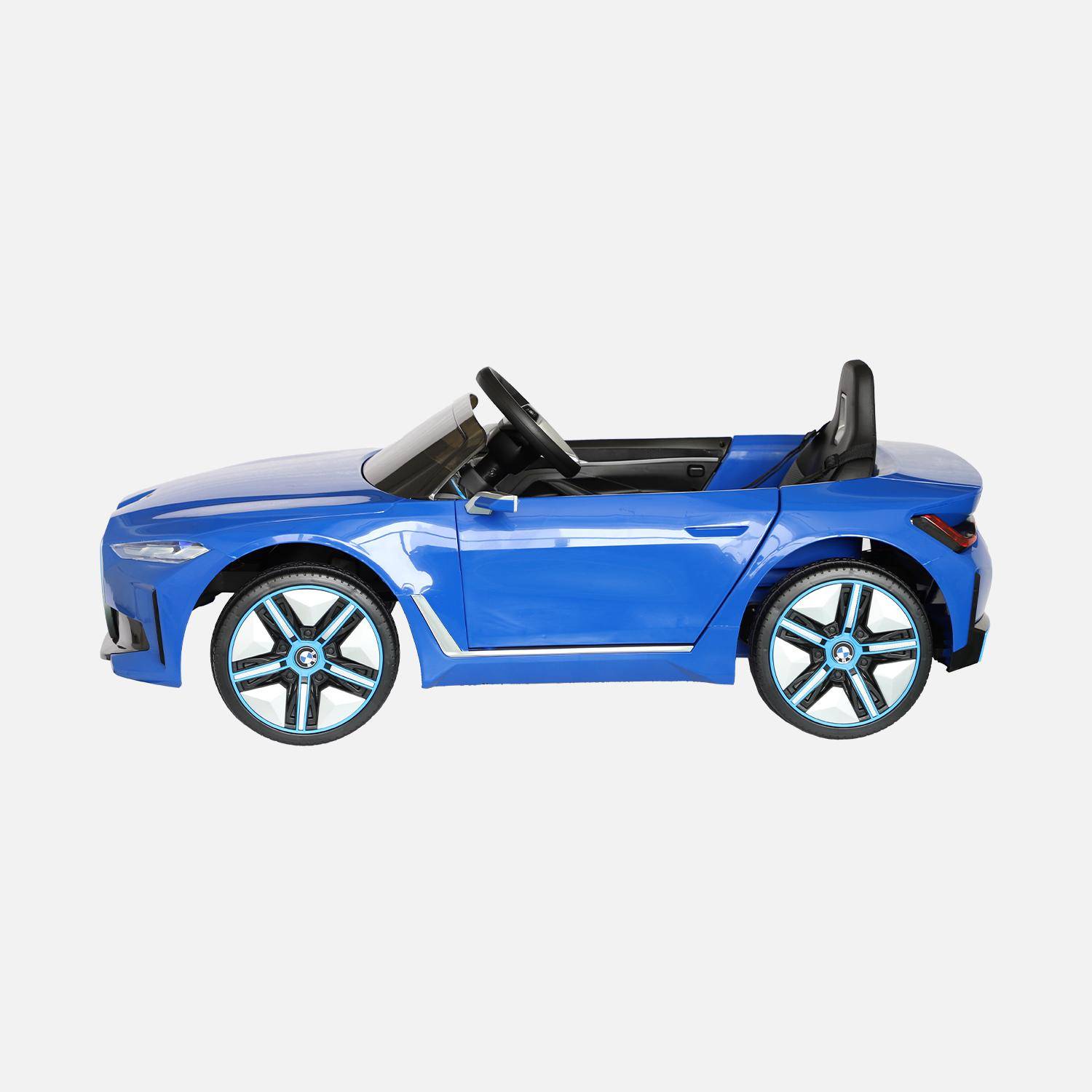 Elektrische kinderwagen BMWi4 12V, 1 zitplaats, blauw Photo3