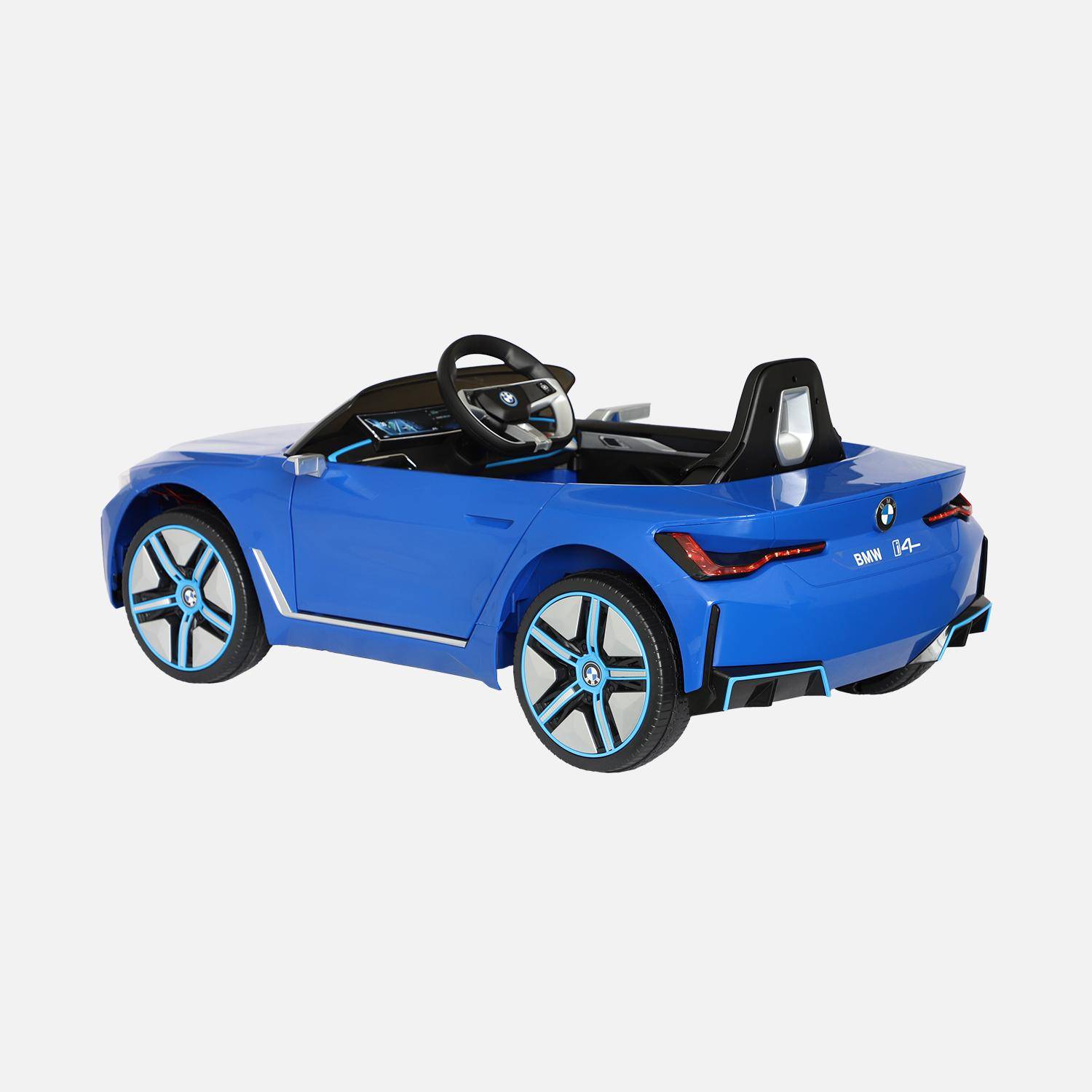 Elektrische kinderwagen BMWi4 12V, 1 zitplaats, blauw Photo2