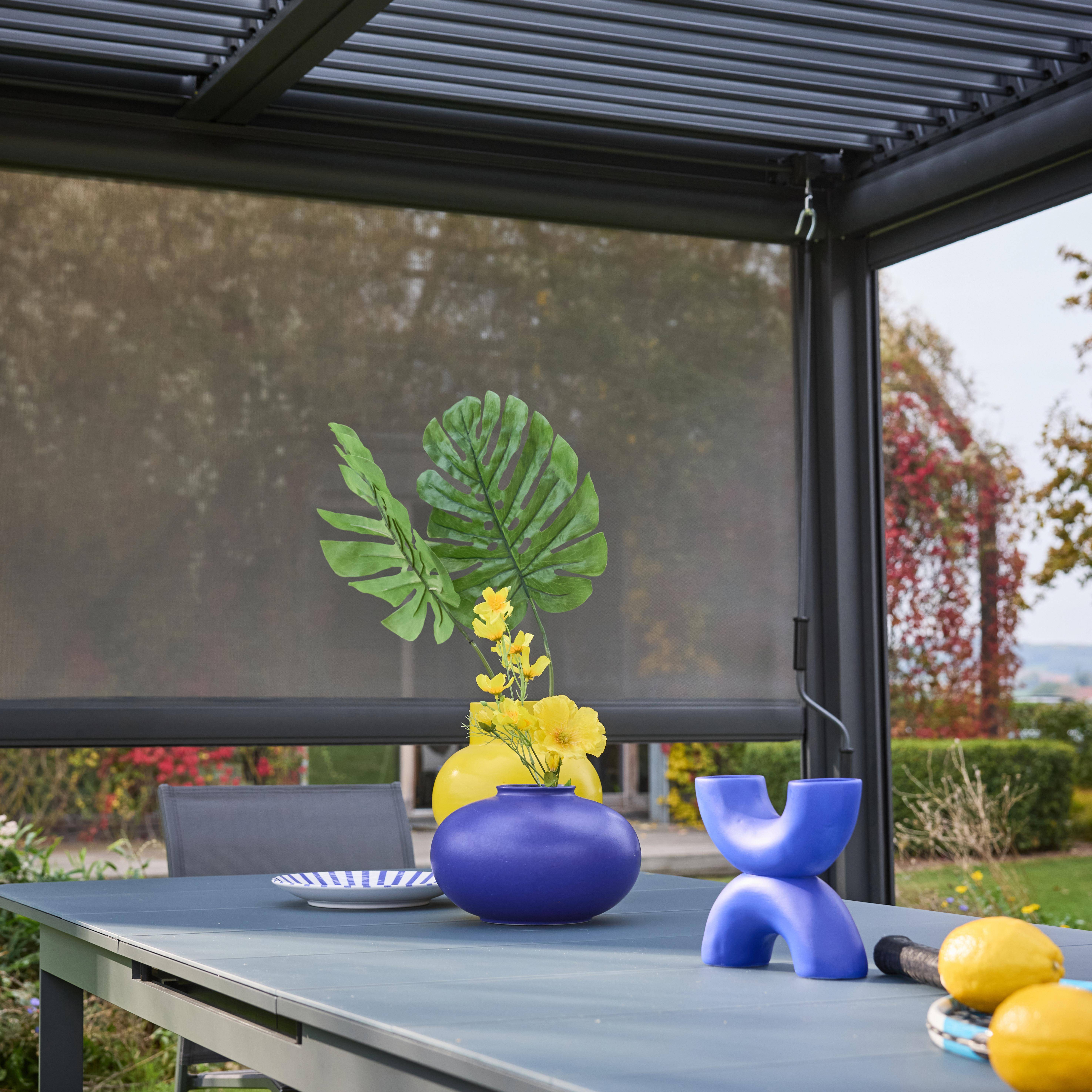 3m zijluifel voor de Palace pergola met lamellendak antraciet L291 x H209cm Photo3