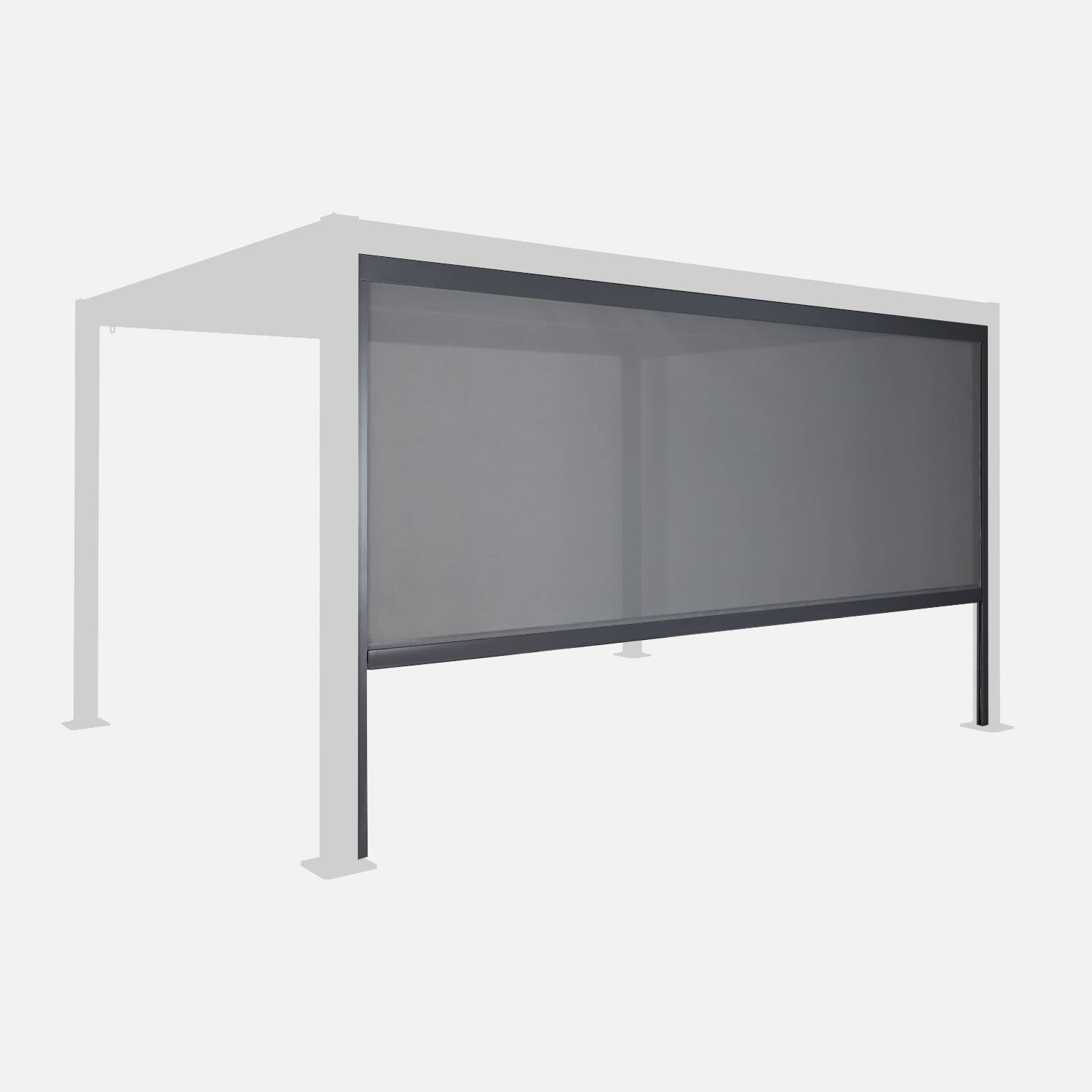 Store latéral 4m pour pergola bioclimatique Palace anthracite
