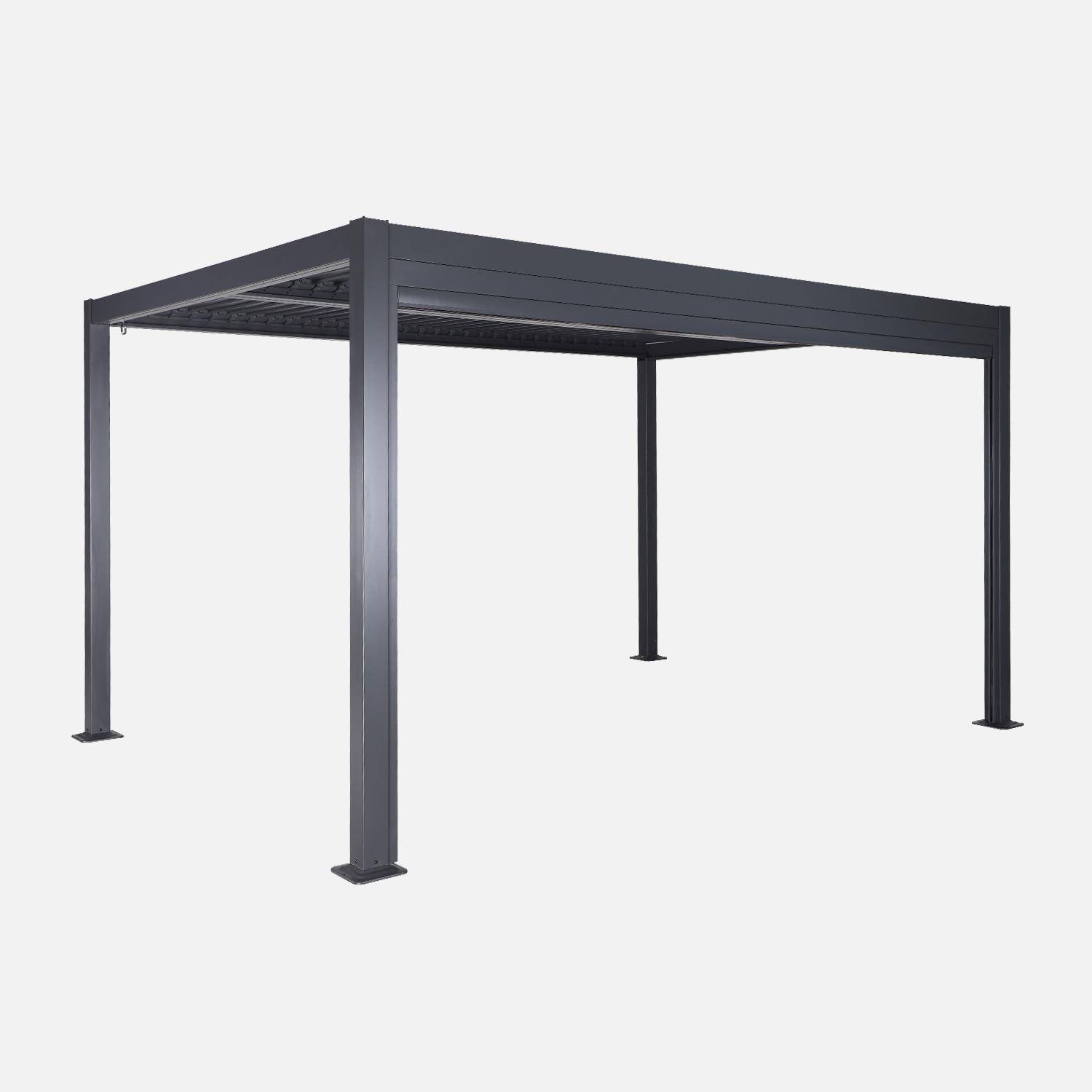 Toldo verticale de 4m para pérgola Palace, Palace toldo 4m, Antracita, 381x209x209 cm Photo3