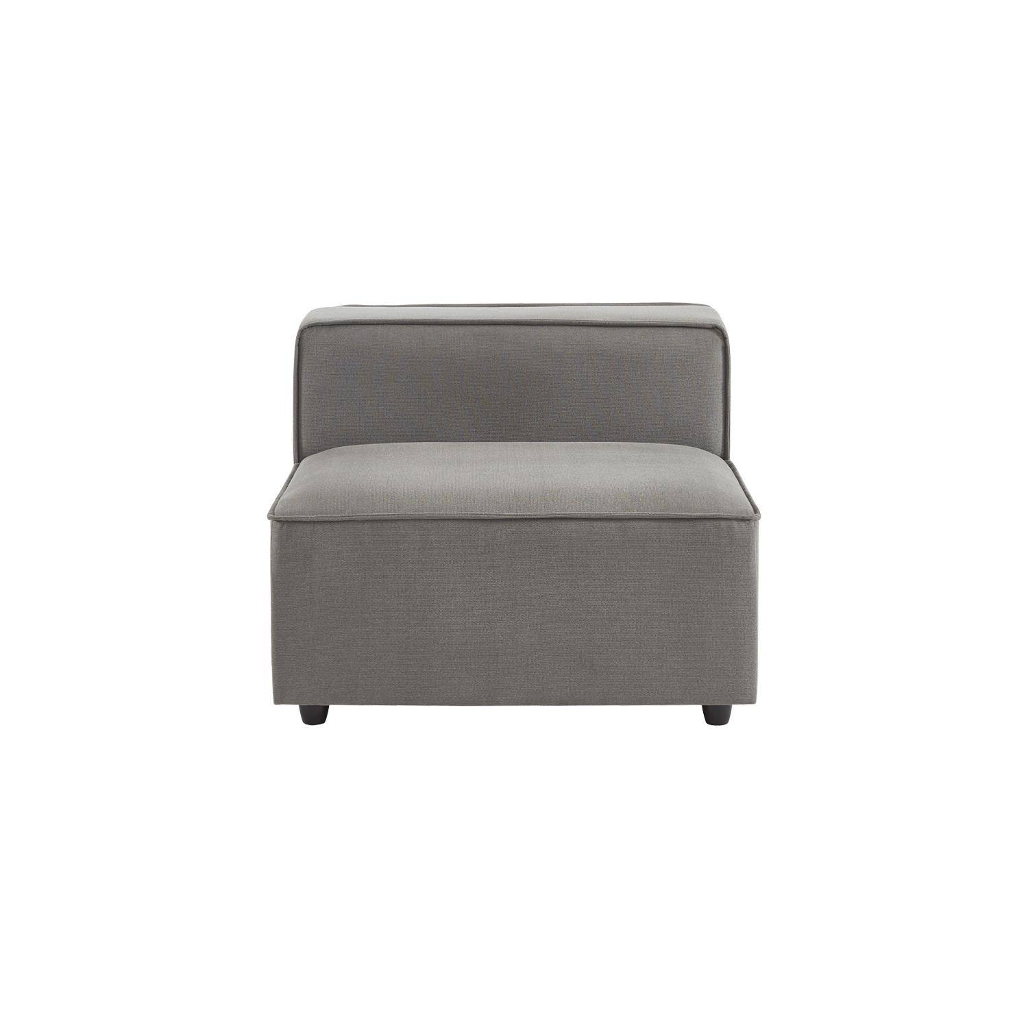 Armchair with water-repellent fabric seat, module for modular sofa, Sense, Light Grey,sweeek,Photo3