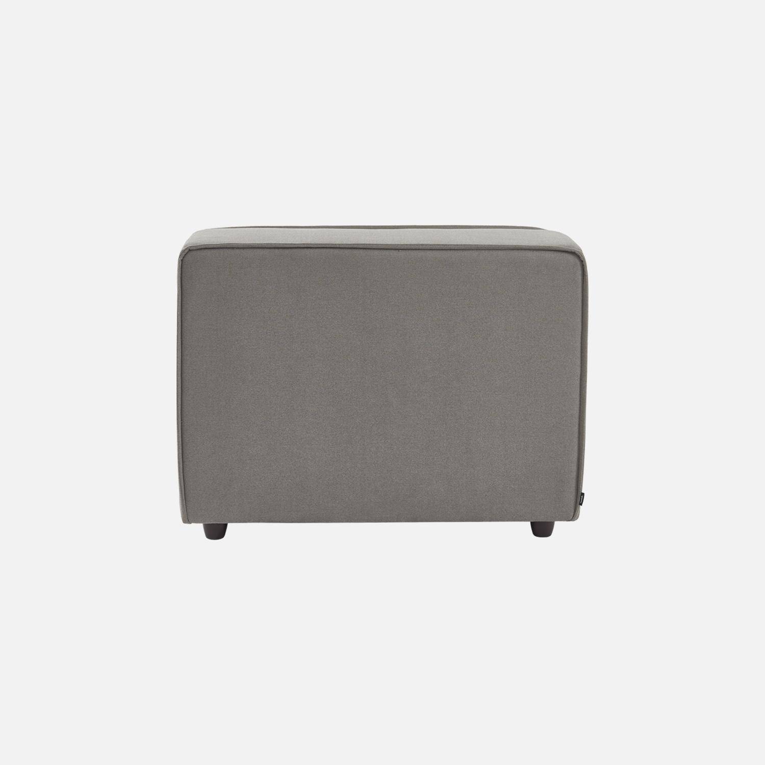 Armchair with water-repellent fabric seat, module for modular sofa, Sense, Light Grey, 91x91x68 cm Photo5