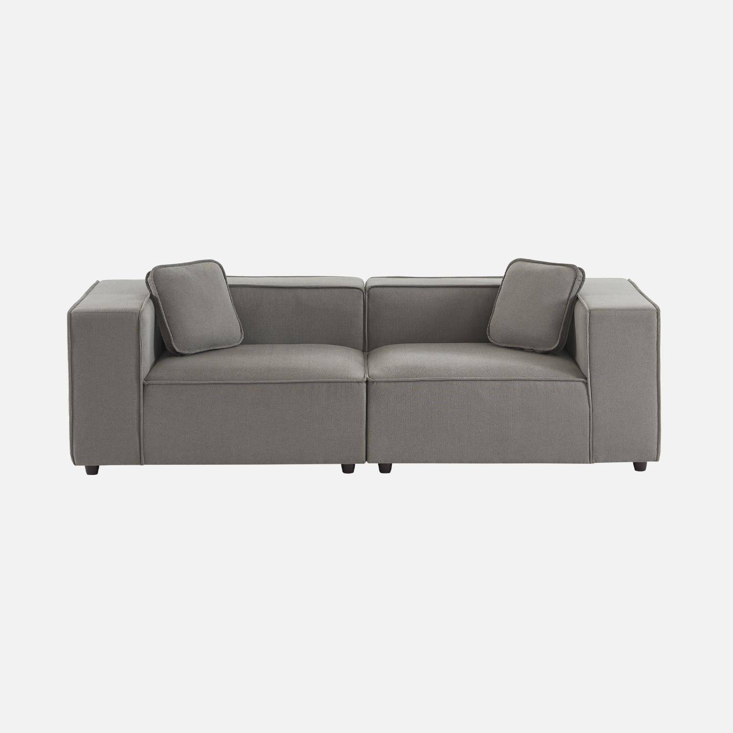 Water-repellent 2-seater modular sofa, 2 corners,sweeek,Photo3