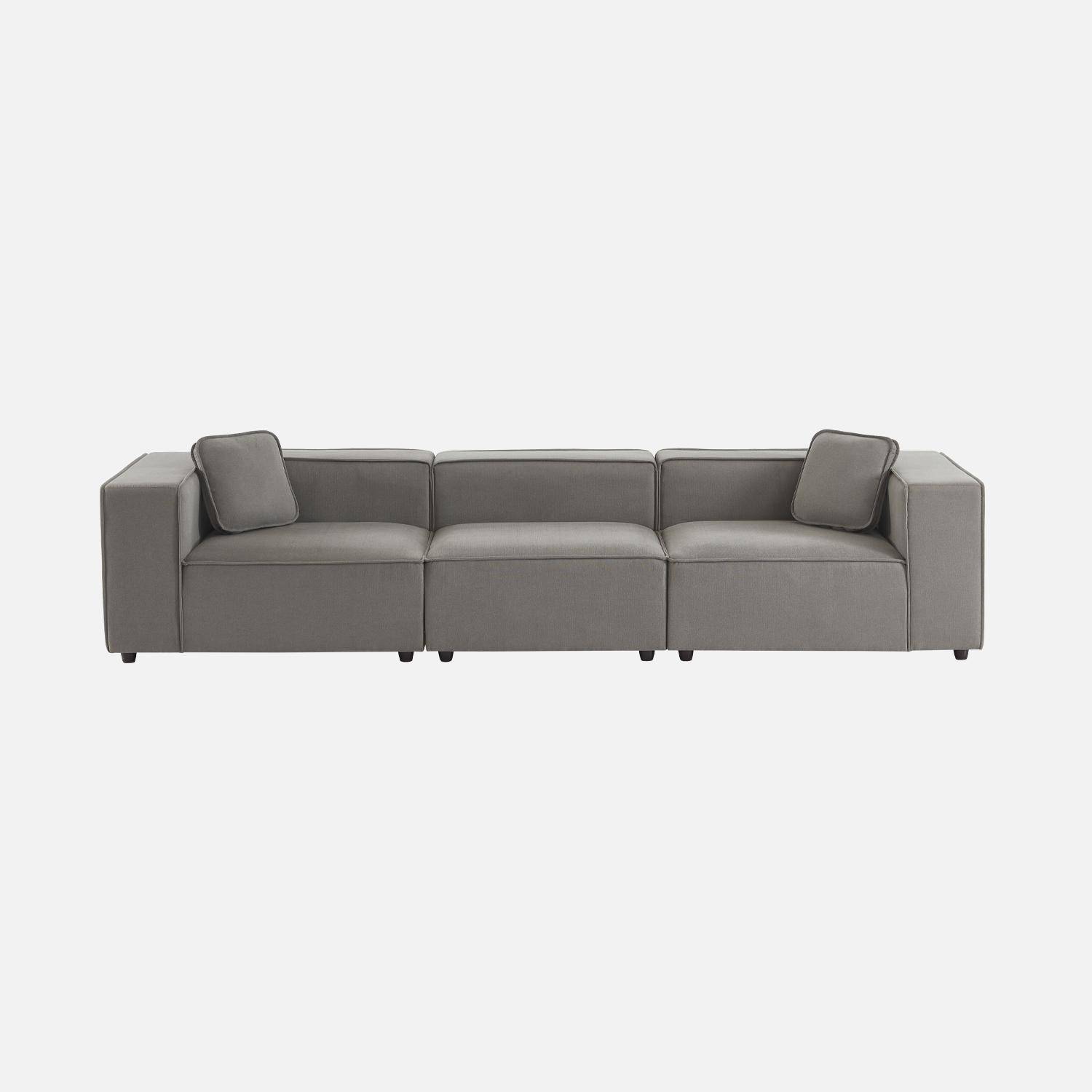 Modular sofa, water-repellent fabric, 3 seater, 2 corners + 1 armchair Photo5