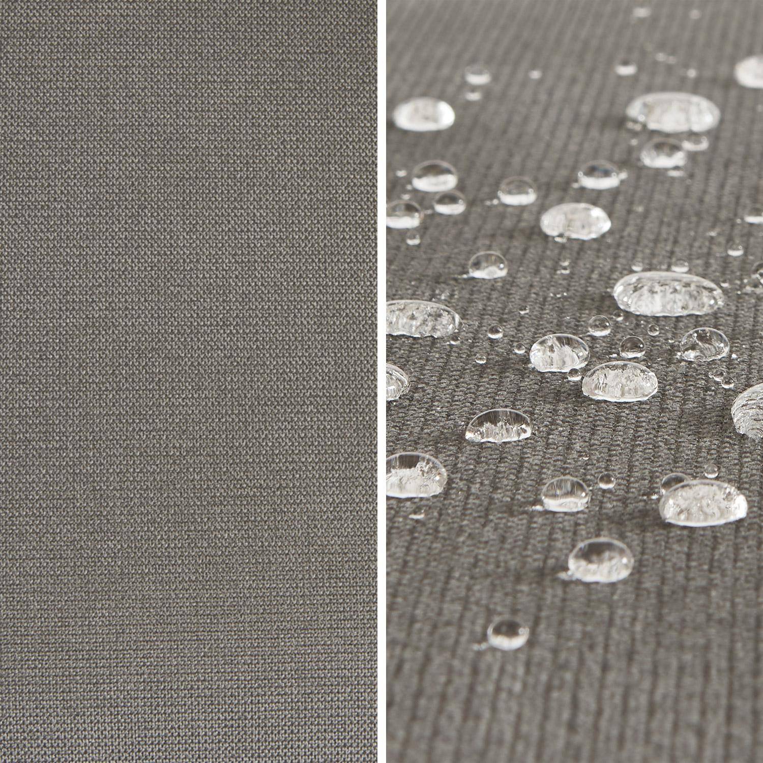 Modular sofa in water-repellent grey fabric for 3-4 people, 2 corners + 1 seat + 1 footstool Photo4