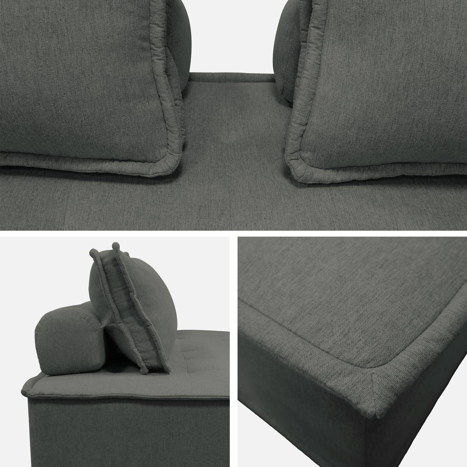 2-zits fauteuil voor modulaire bank in grijs stof Photo5