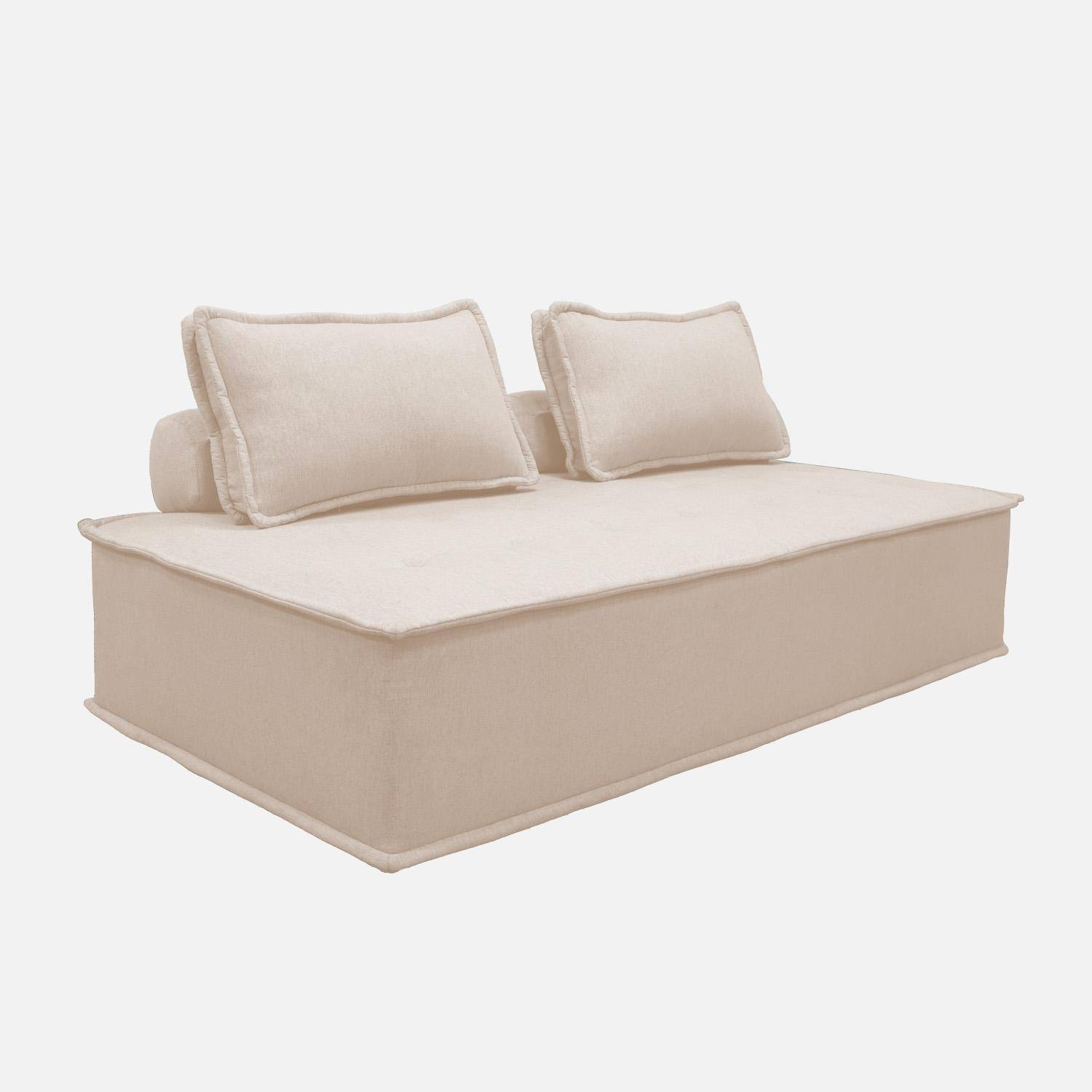 2-zits fauteuil voor modulaire bank in crème stof,sweeek,Photo3