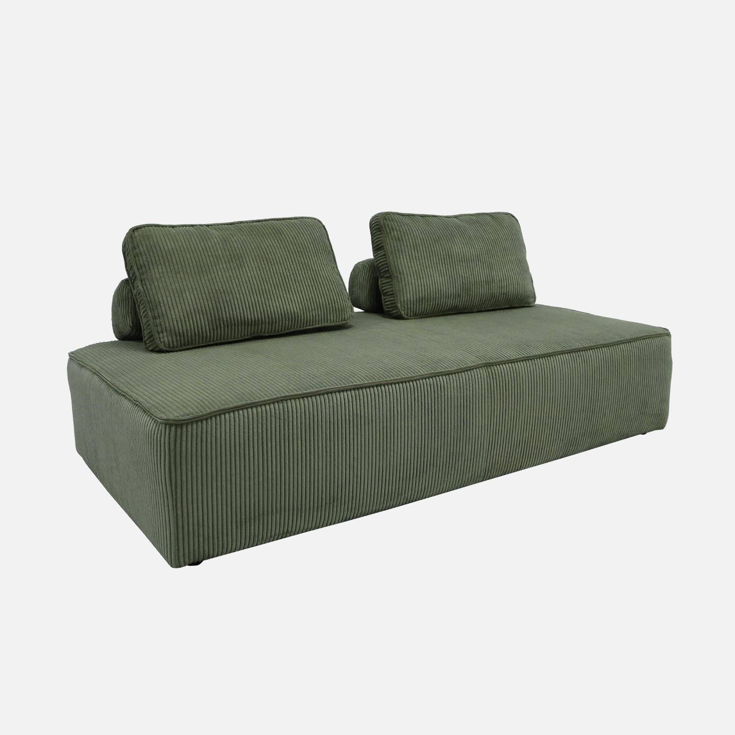 Chauffeuse 2 places pour canapé modulable vert