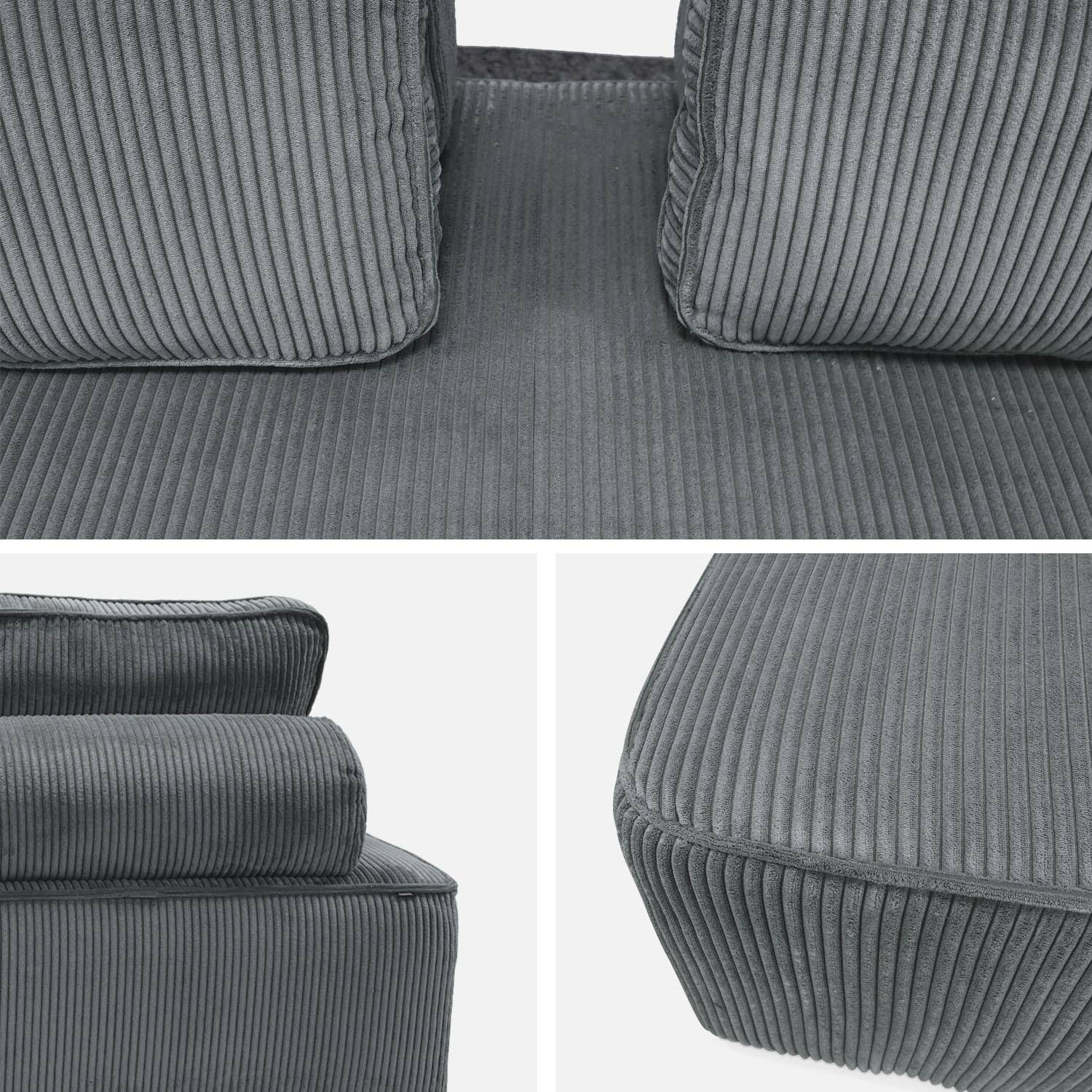 Chauffeuse 2 places canapé modulable gris foncé,sweeek,Photo6