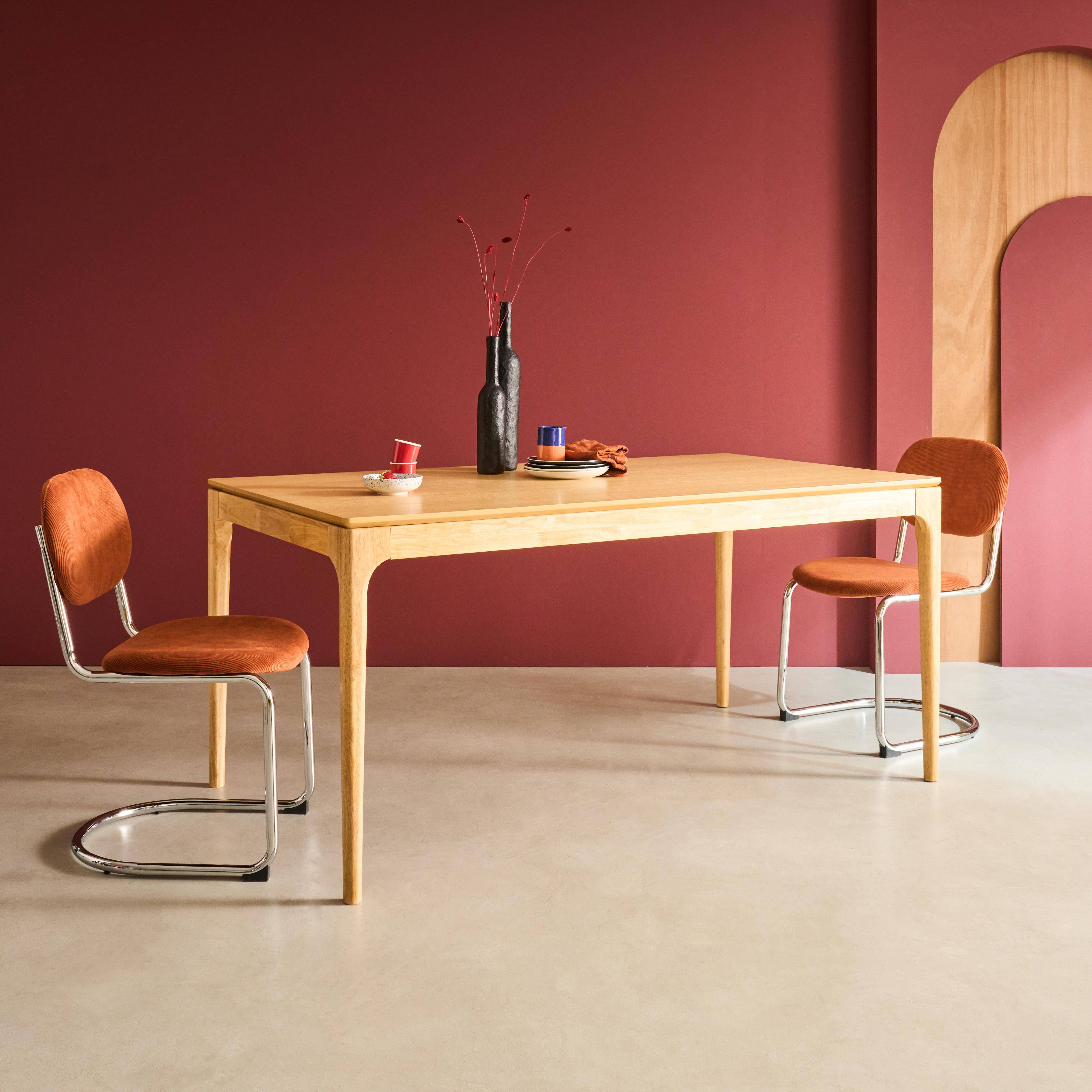 Mesa de jantar retangular madeira de 6 lugares, Elena, Natural, 160x90x76 cm Photo3